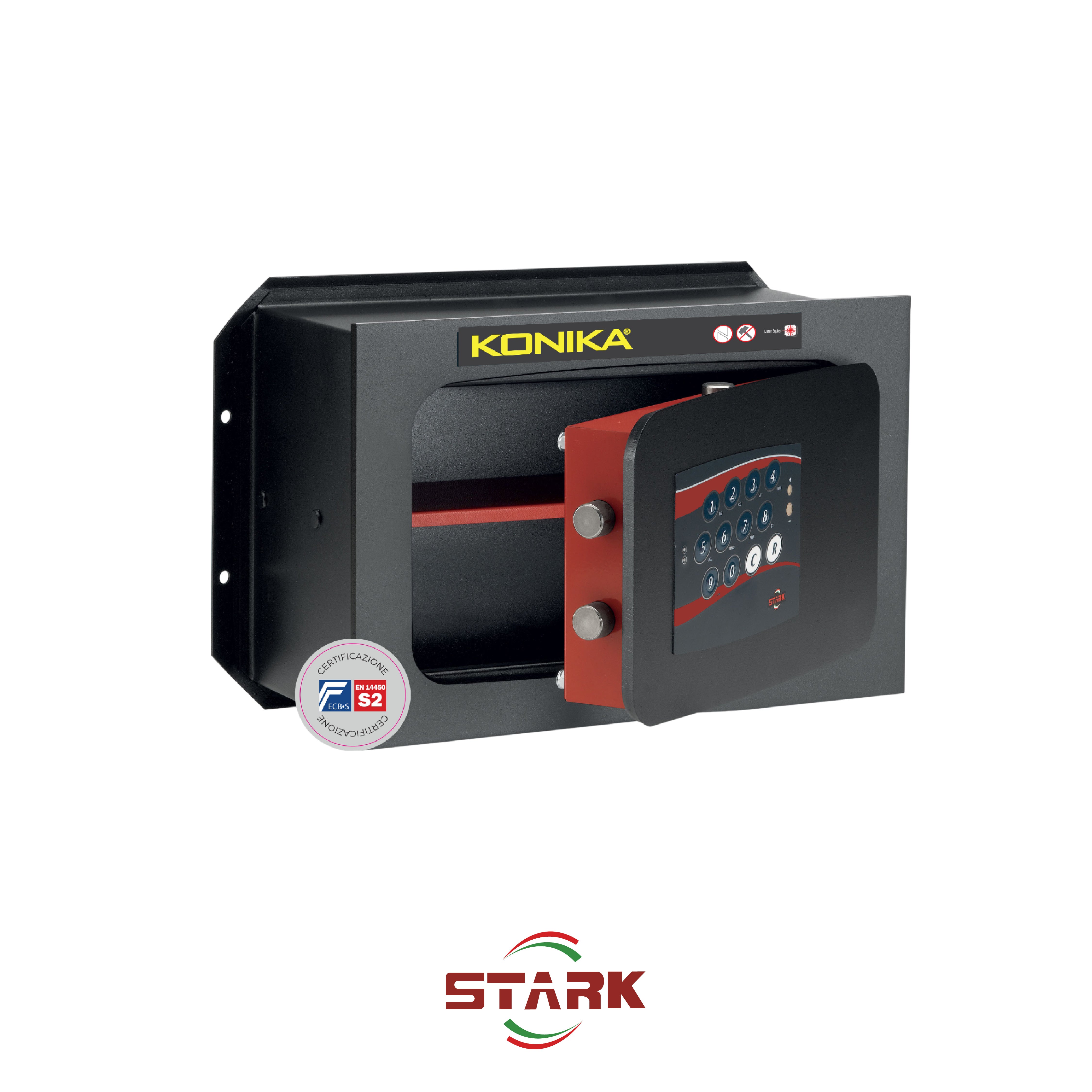 KONIKA Stark safes - Cassaforte a muro Certificata S2 Serie 1250CE modello 1254CE