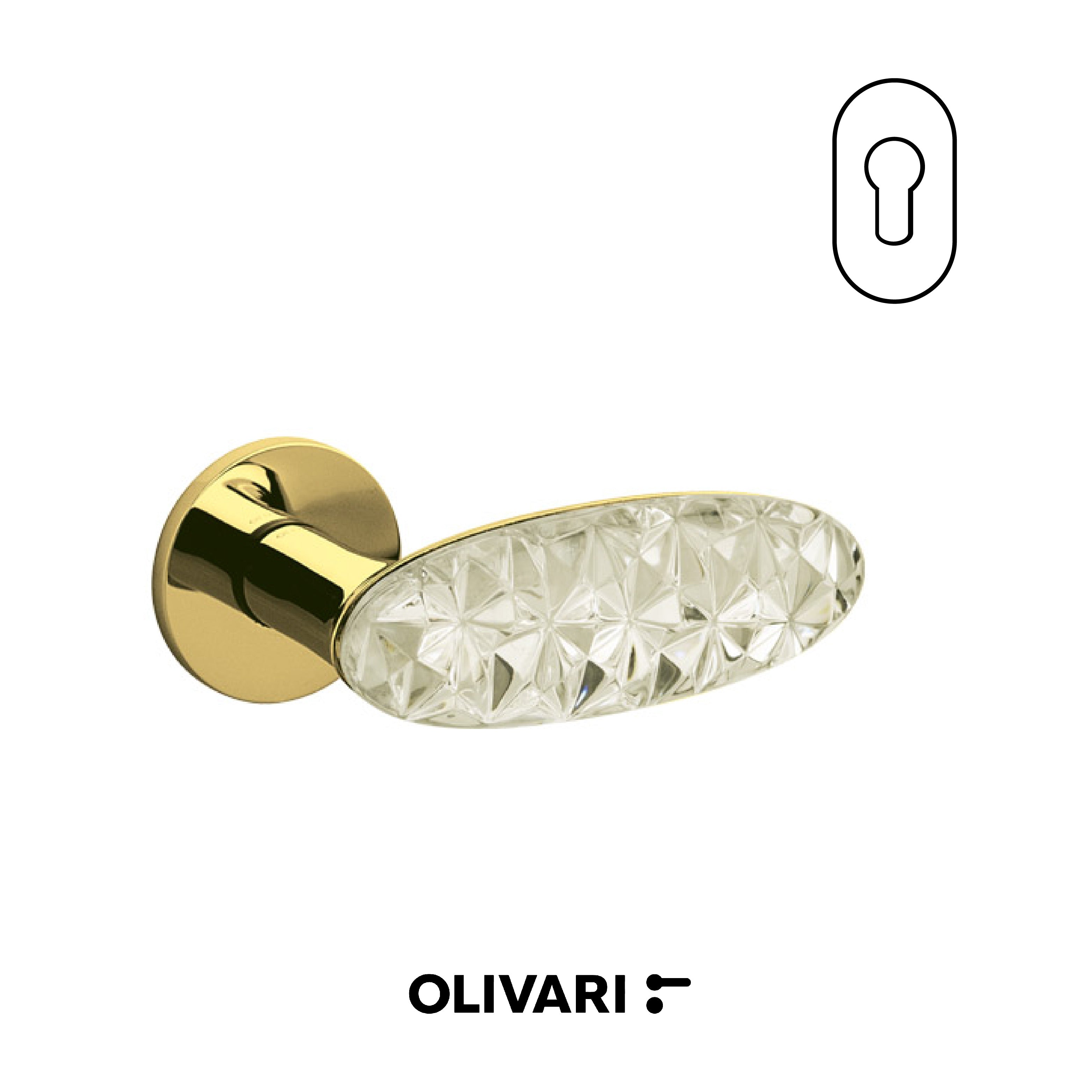 Crystal Diamond - Olivari Maniglia per porta interna - Imhoff Handles
