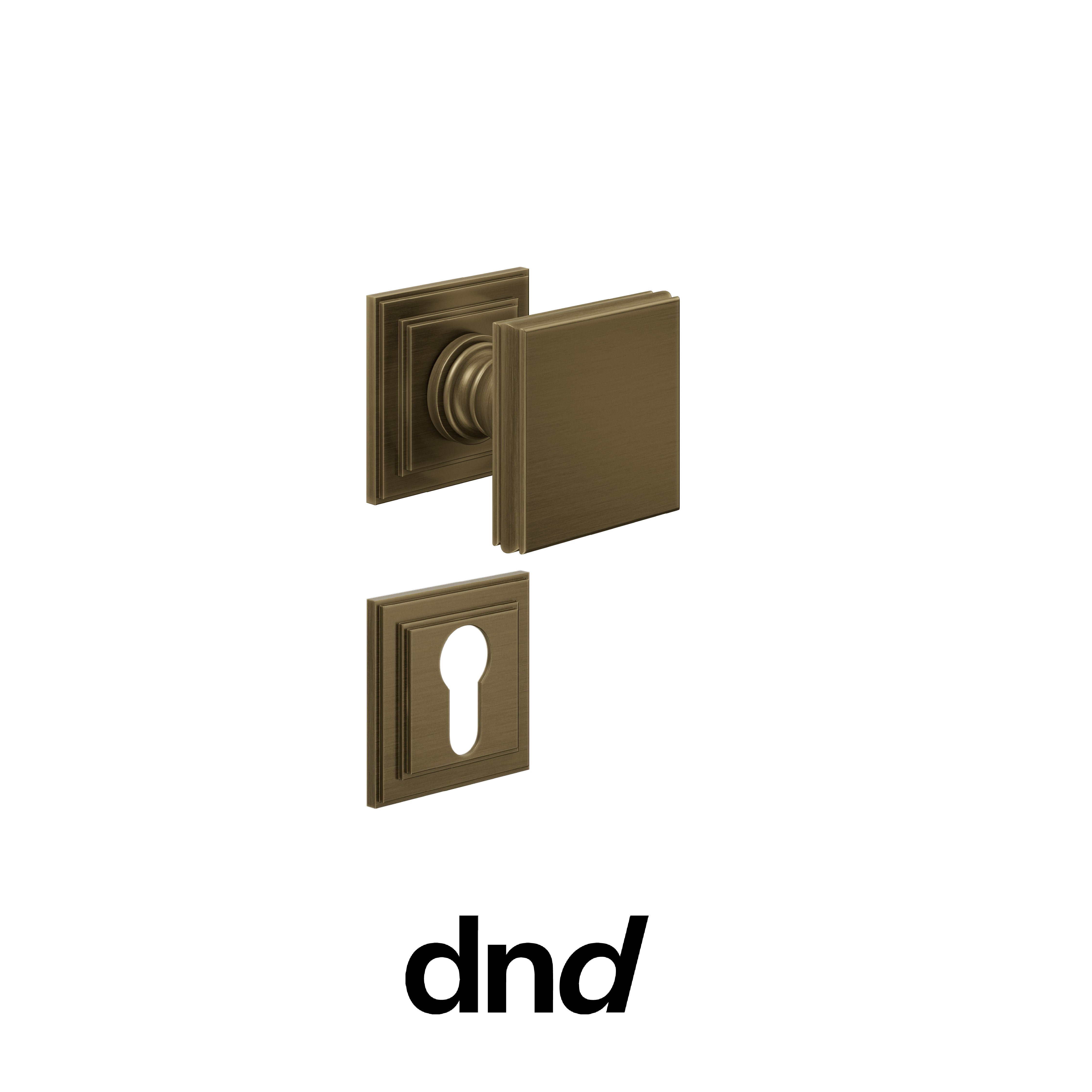 DND Lucrezia 02 - Pomolo per porta interna - OGH - Bronzo satinato opaco / Lucrezia Quadra / Yale