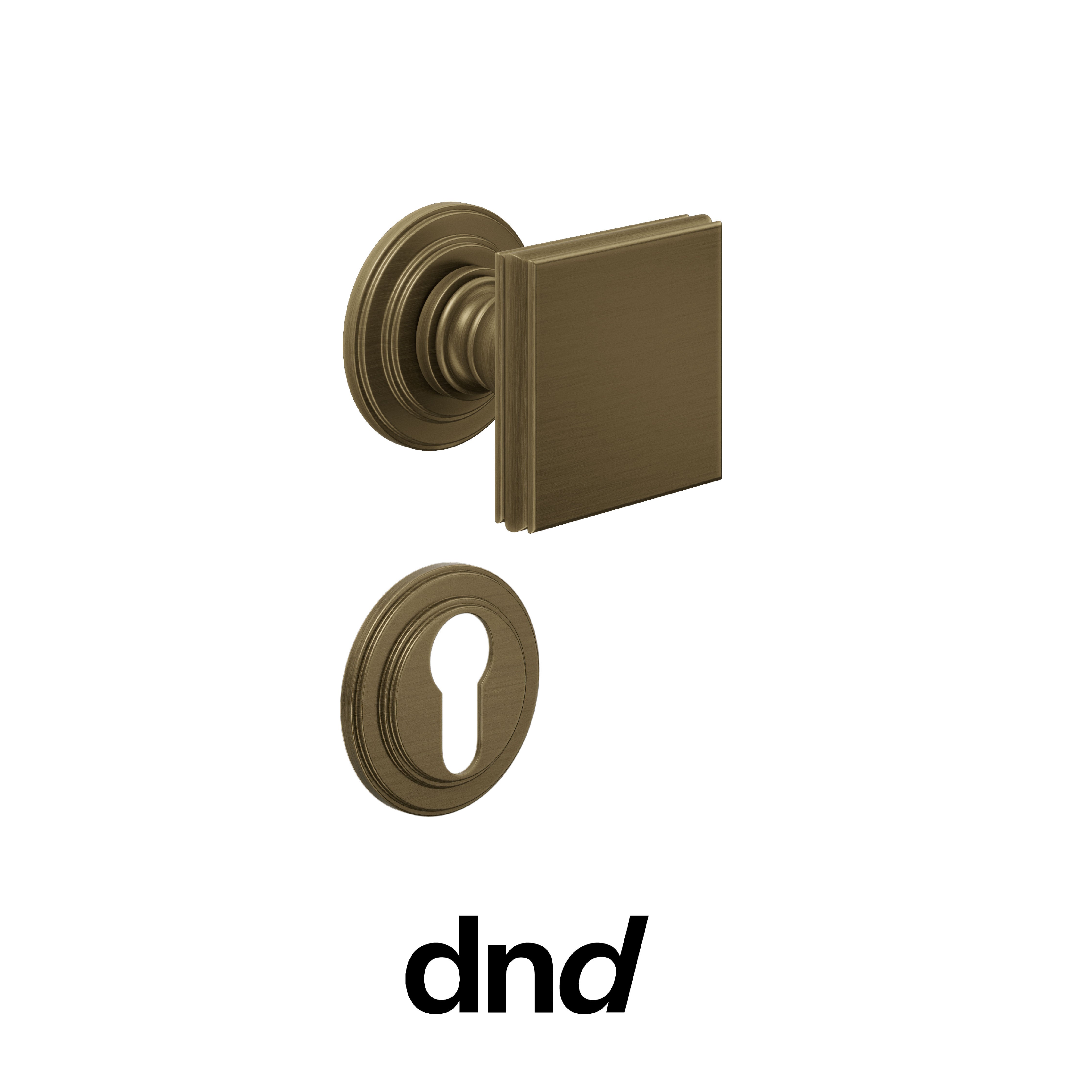 DND Lucrezia - Pomolo per porta interna - OGH - Bronzo satinato opaco / Lucrezia / Yale