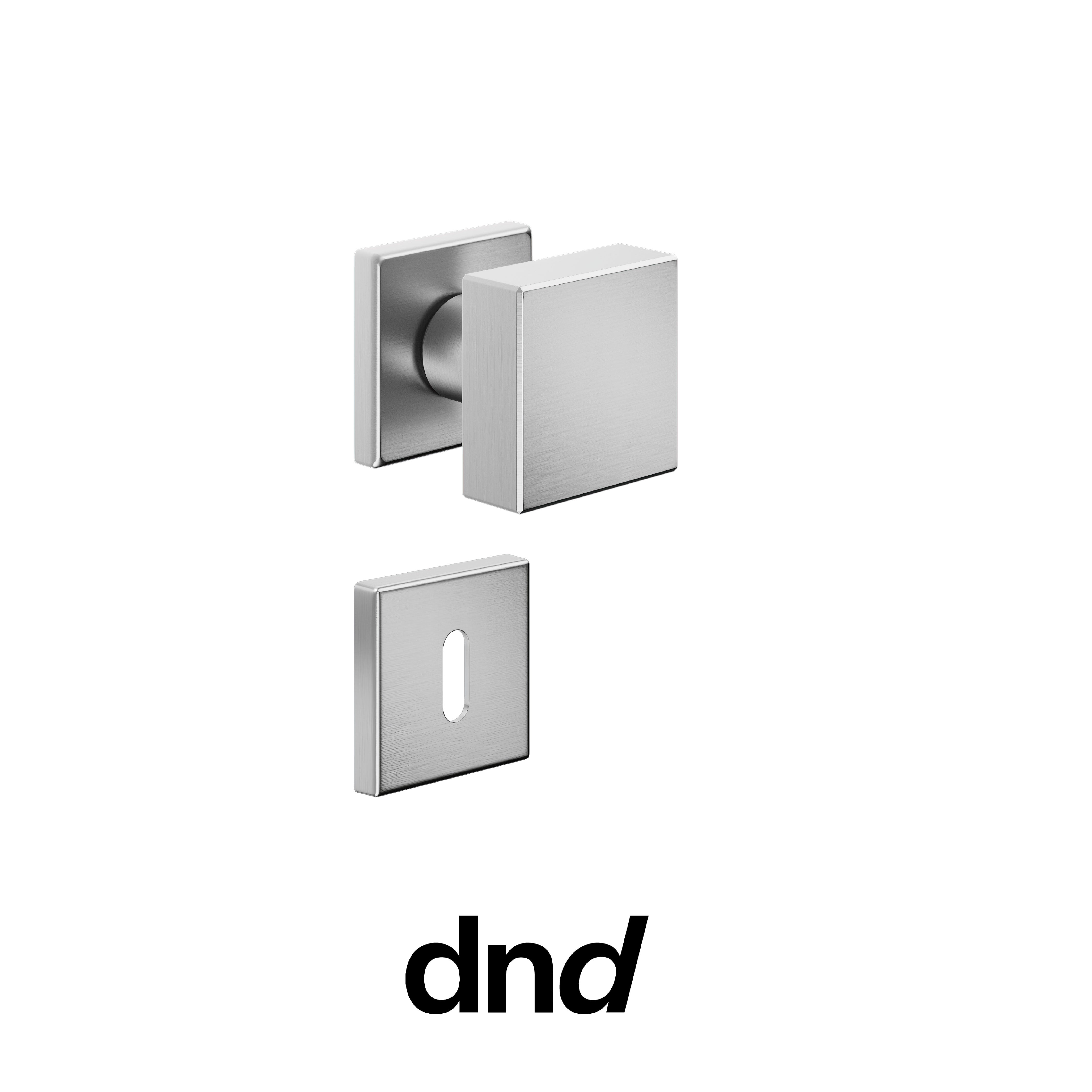 DND Ring - Pomolo per porta interna - OCS - Cromo satinato / Vis Quadra - 50x50 - 7 mm / Patent
