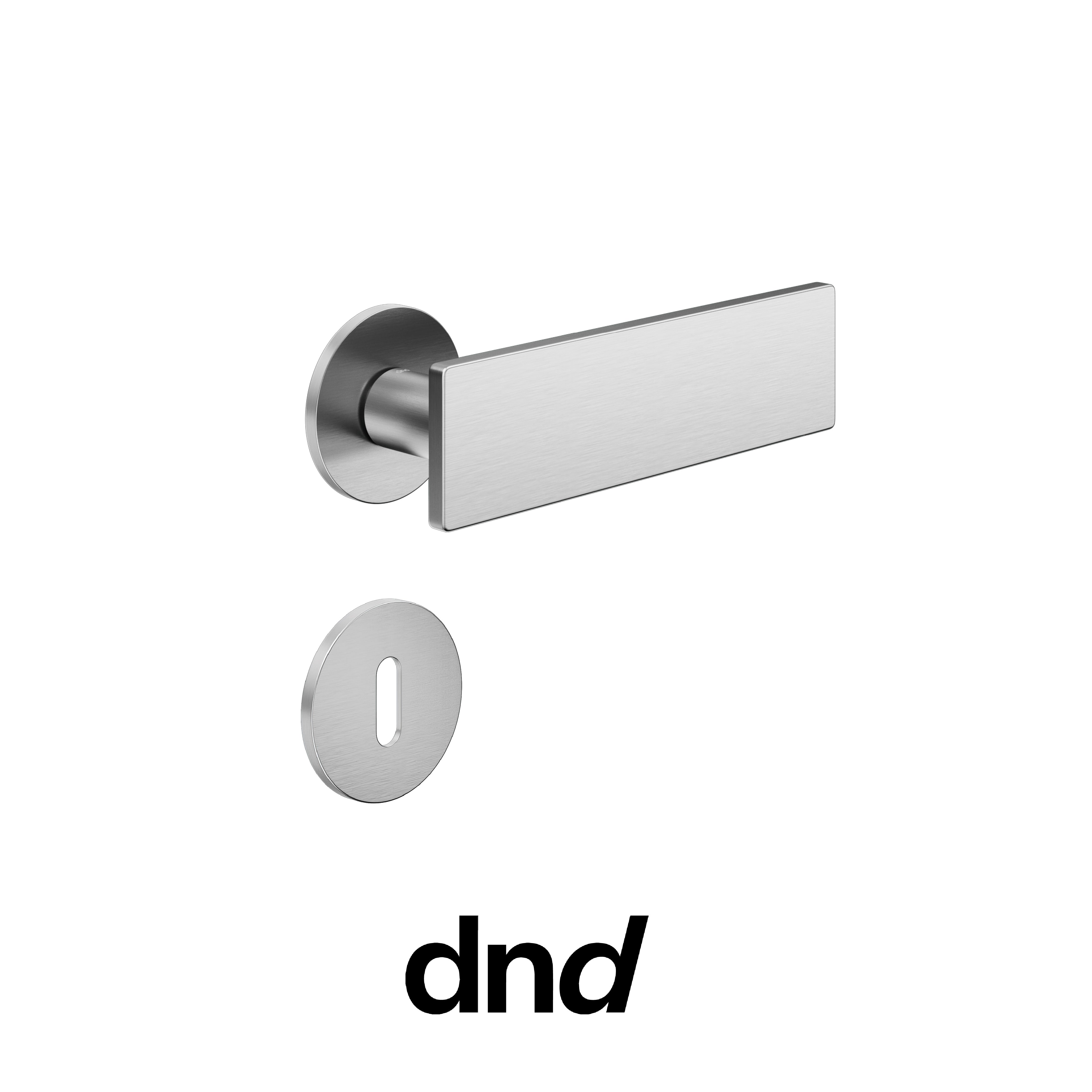 DND DUE - Maniglia per porta interna - OCS - Cromo satinato / Fine Tonda Ø 50 - 4 mm / Patent