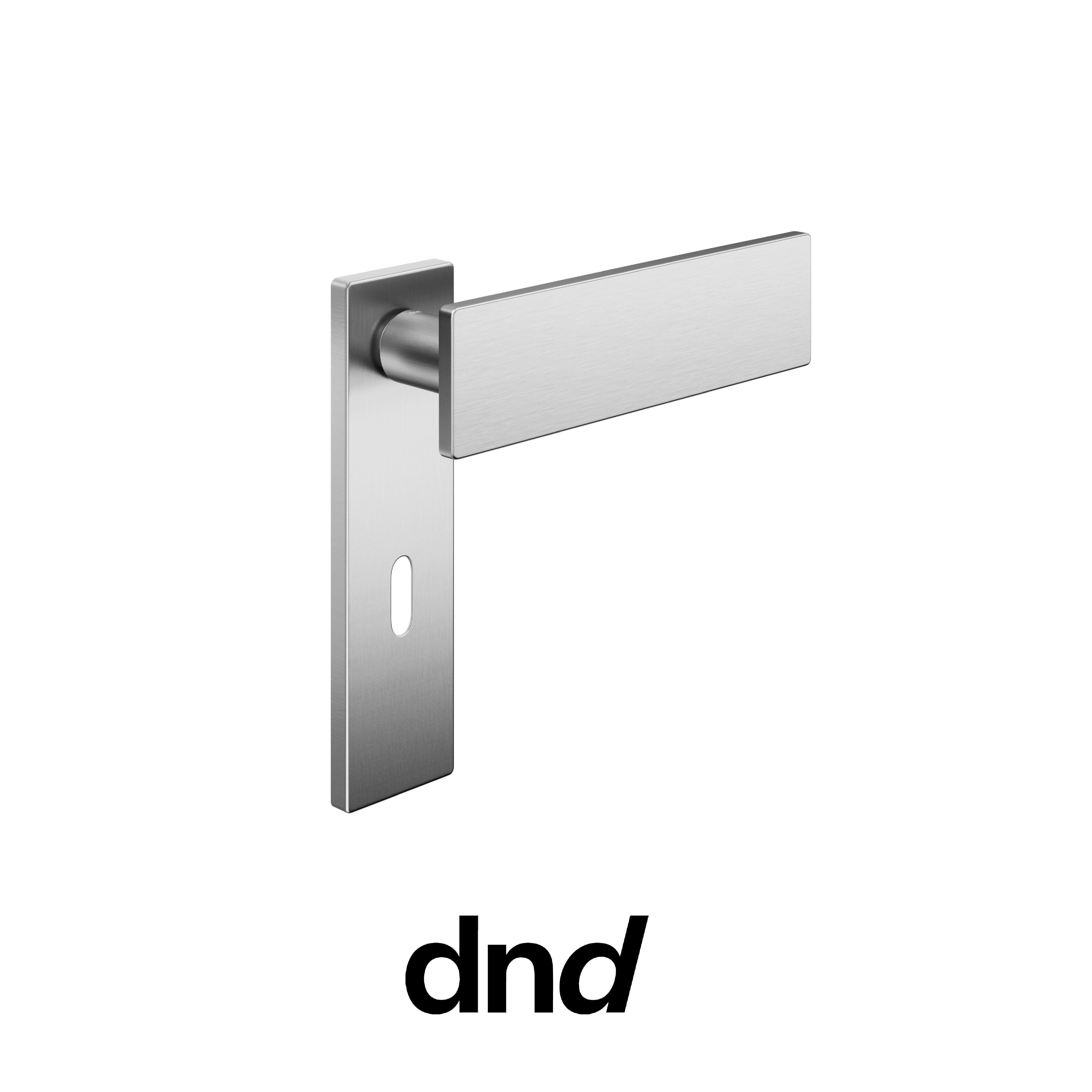 DND DUE - Maniglia per porta interna - OCS - Cromo satinato / Placca DUE / Patent