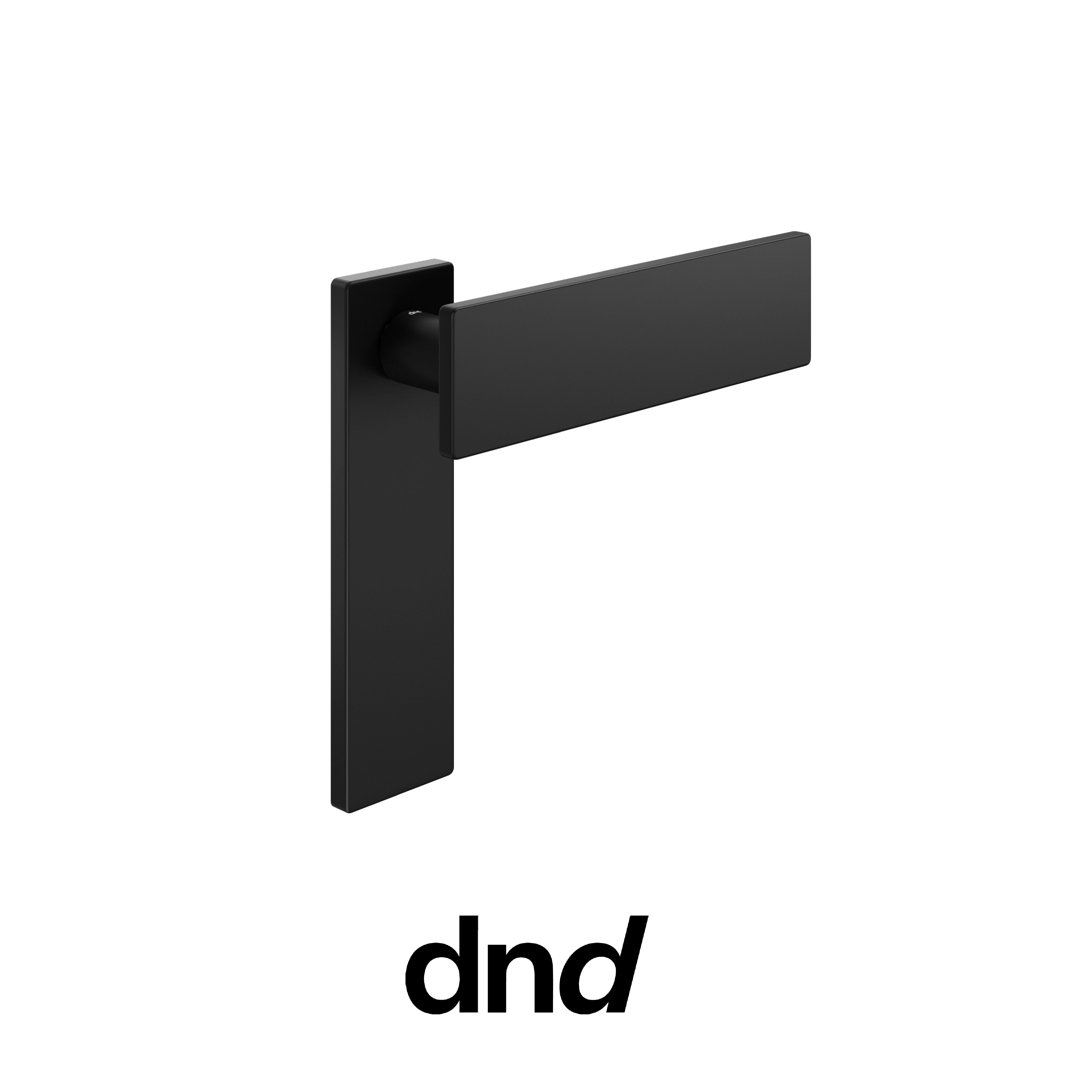 DND DUE - Maniglia per porta interna - ONO - Nero / Placca DUE / No