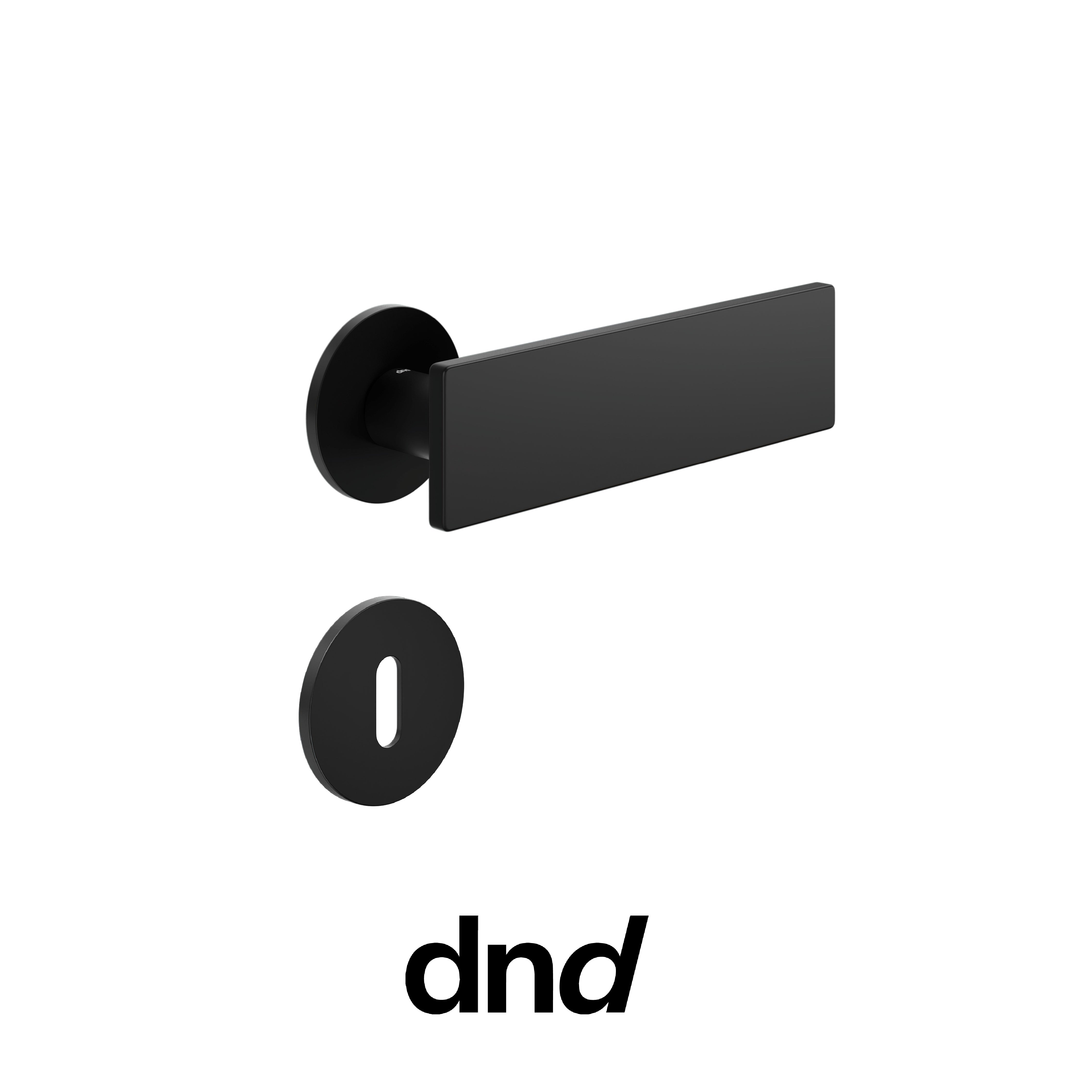 DND DUE - Maniglia per porta interna - ONO - Nero / Fine Tonda Ø 50 - 4 mm / Patent