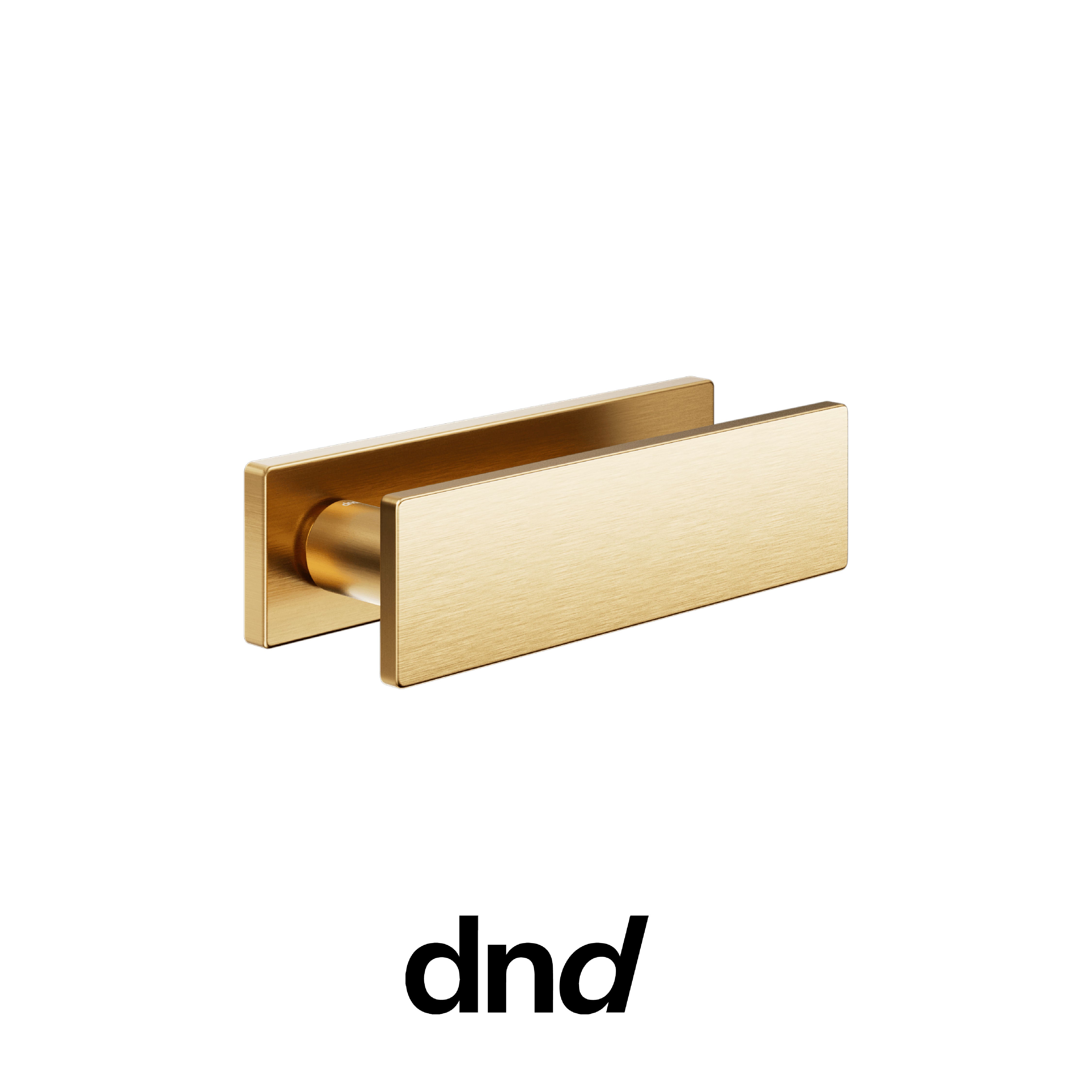 DND DUE - Maniglia per porta interna - PVD-SG - Oro antico satinato / Placca orizzontale / No