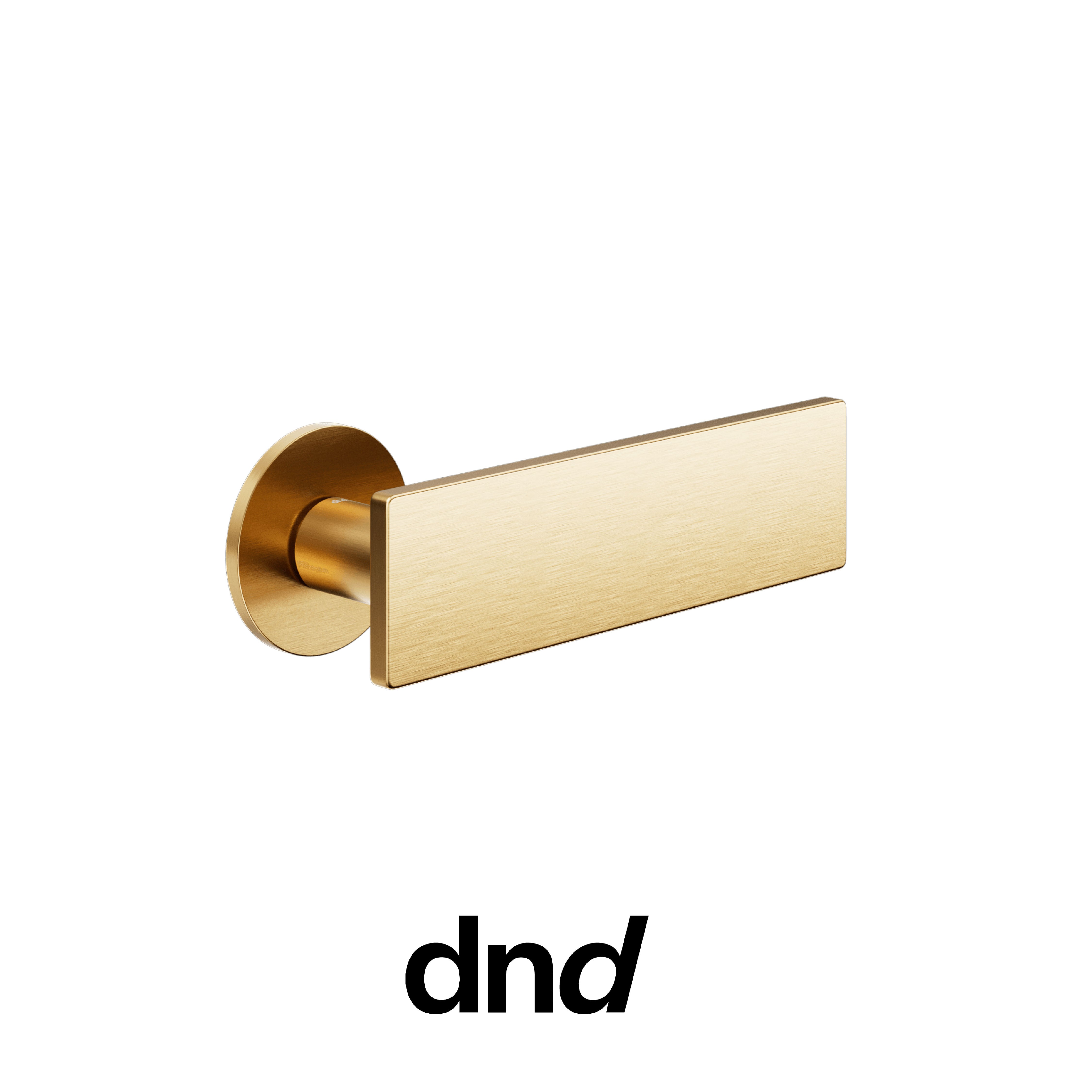 DND DUE - Maniglia per porta interna - PVD-SG - Oro antico satinato / Fine Tonda Ø 50 - 4 mm / No