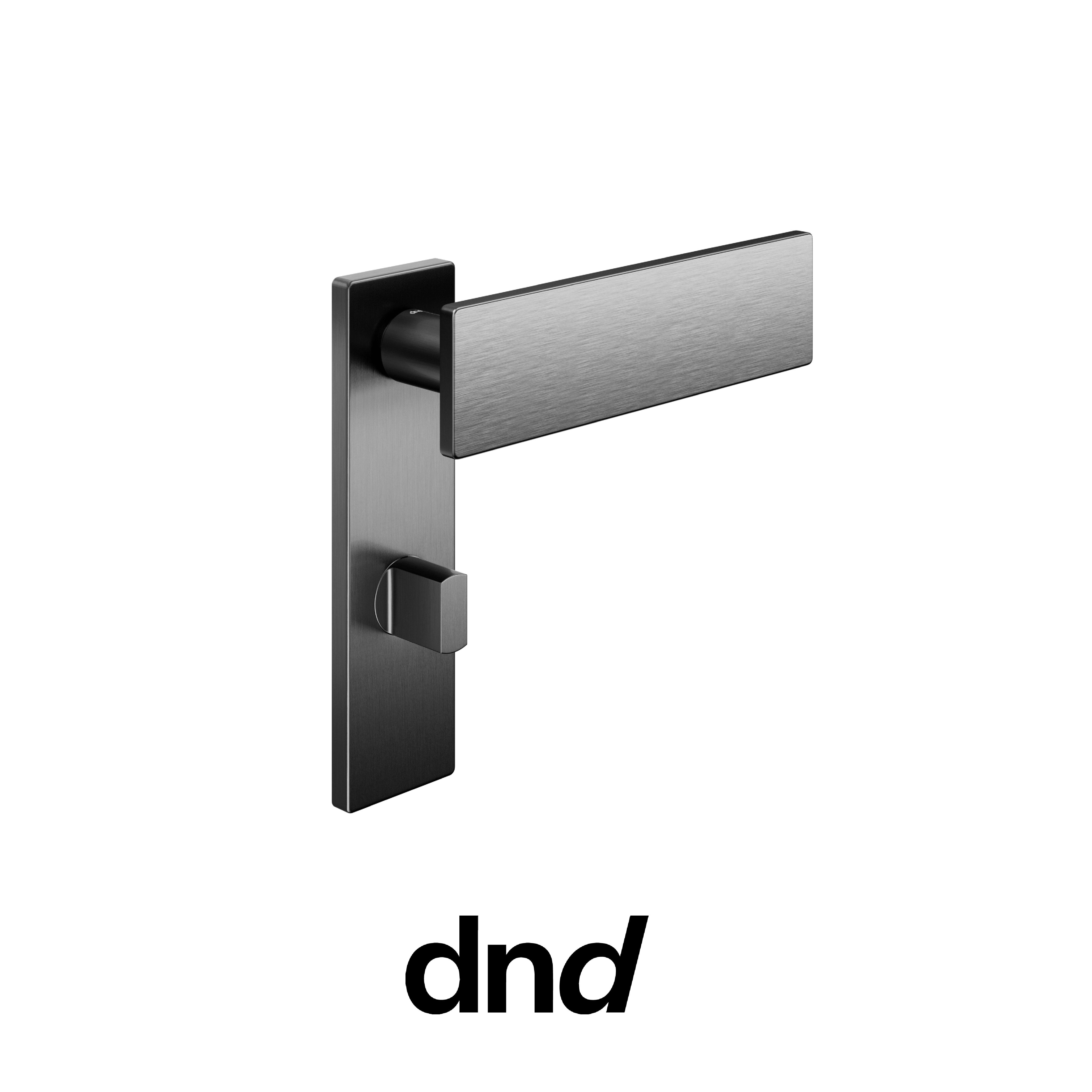 DND DUE - Maniglia per porta interna - OCS - Cromo satinato / Placca DUE / No