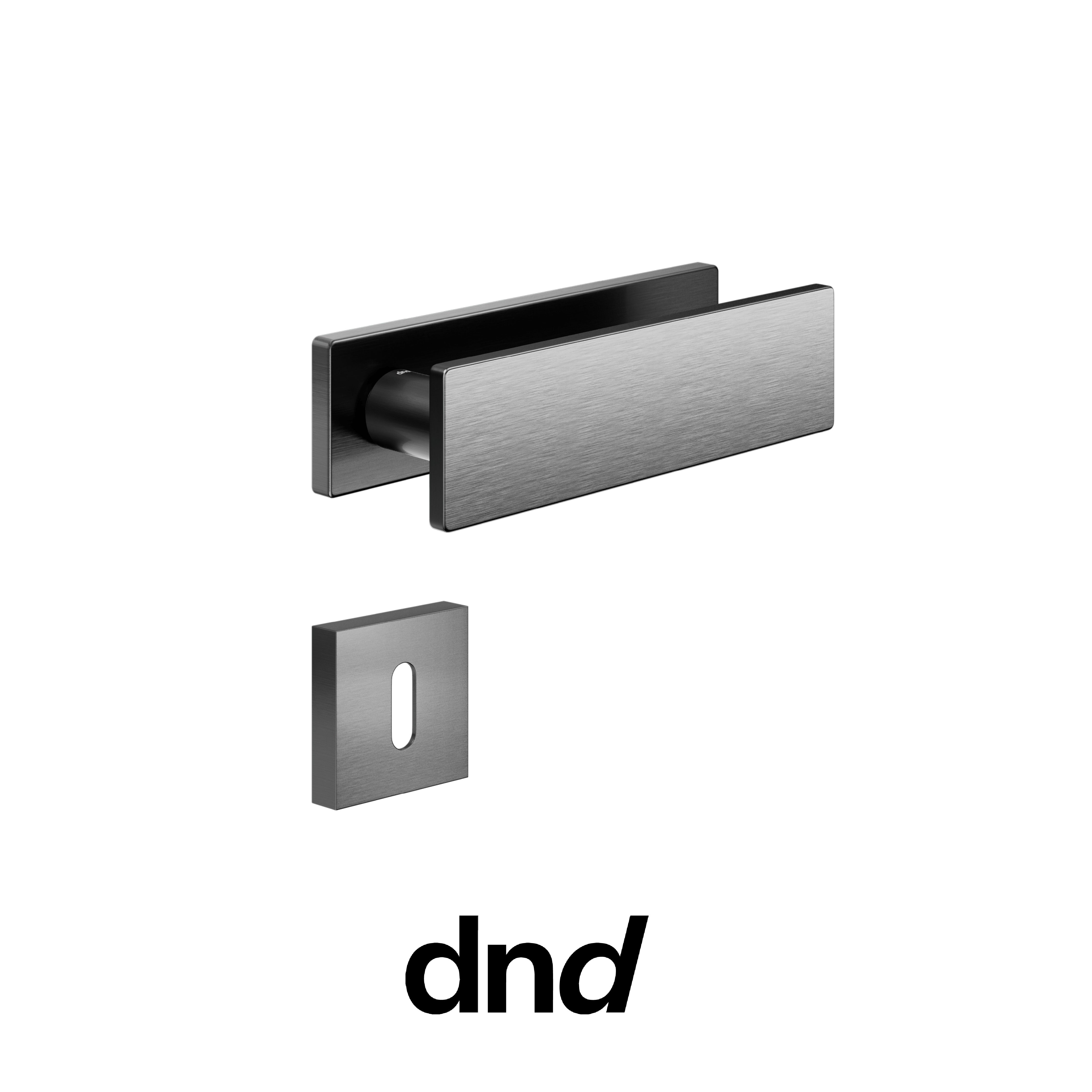 DND DUE - Maniglia per porta interna - OCS - Cromo satinato / Placca DUE / No