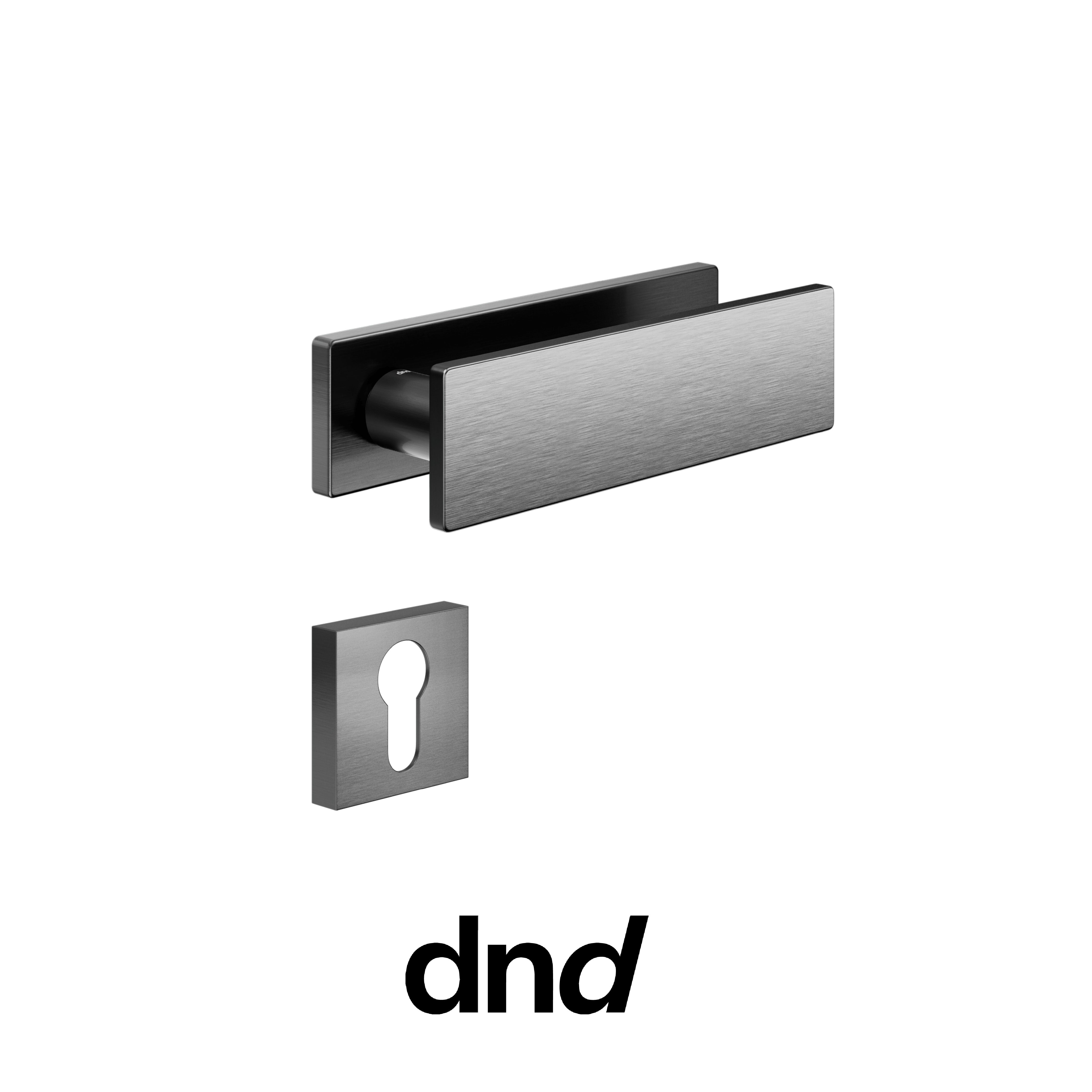 DND DUE - Maniglia per porta interna - OCS - Cromo satinato / Placca DUE / No