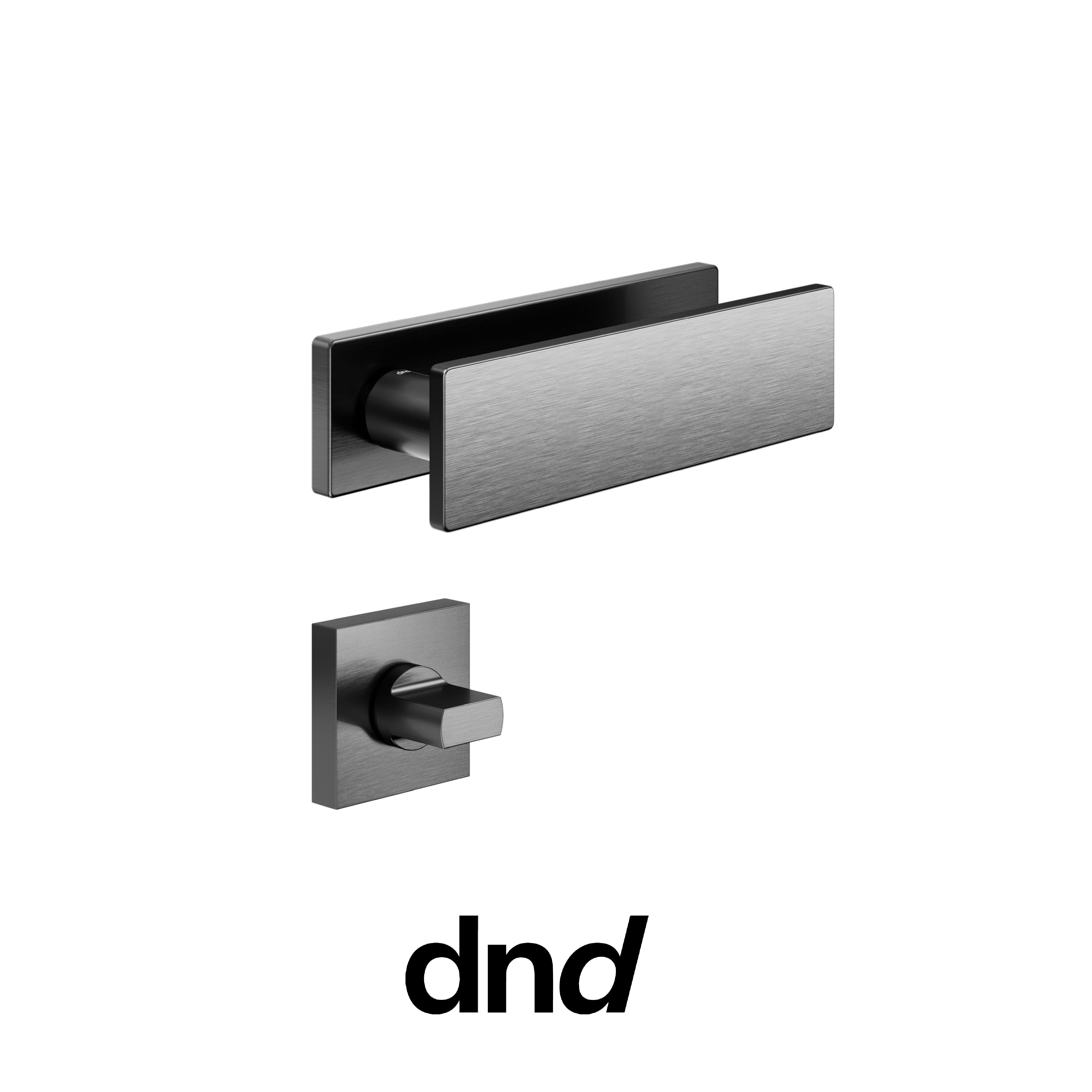 DND DUE - Maniglia per porta interna - OCS - Cromo satinato / Placca DUE / No