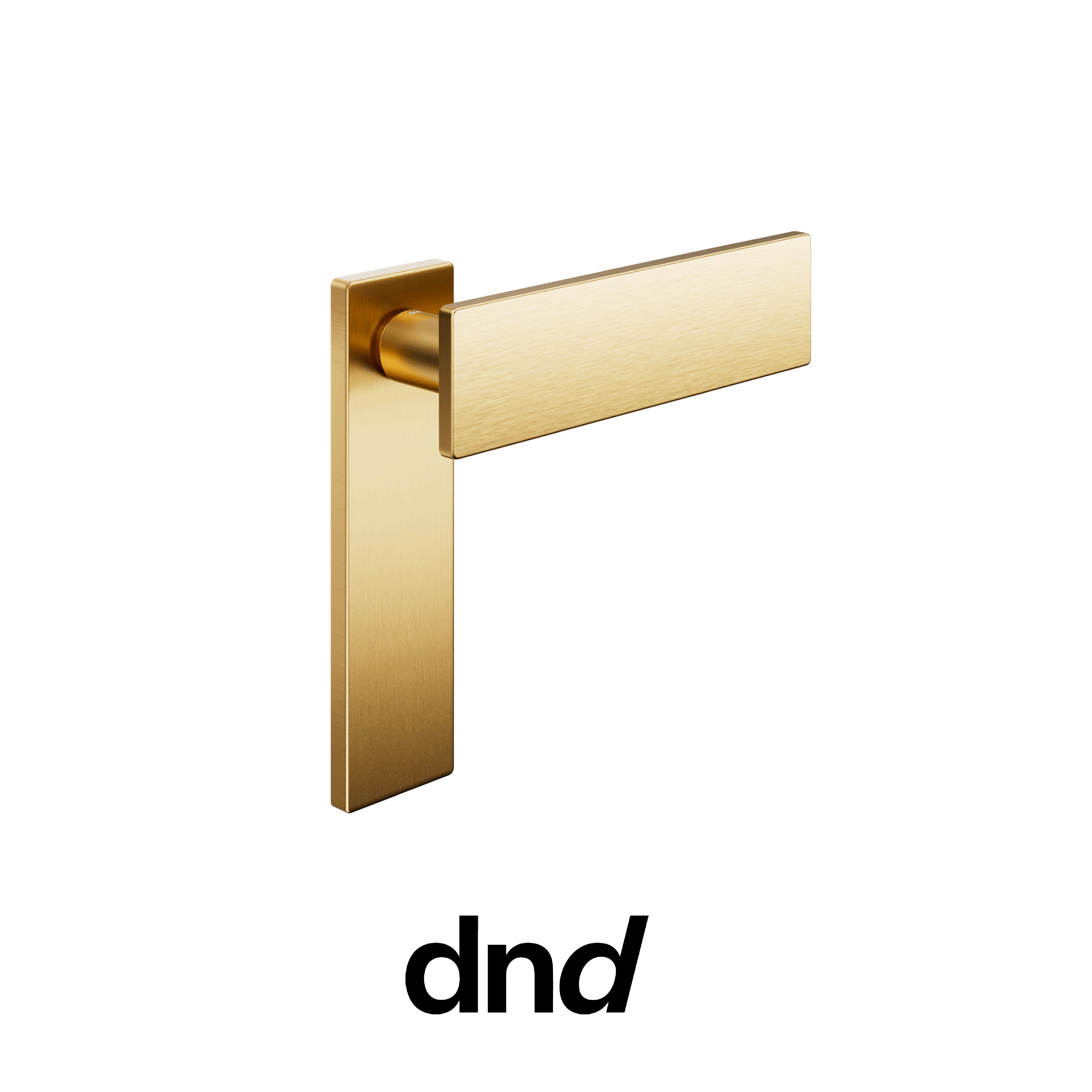 DND DUE - Maniglia per porta interna - PVD-SG - Oro antico satinato / Placca DUE / No