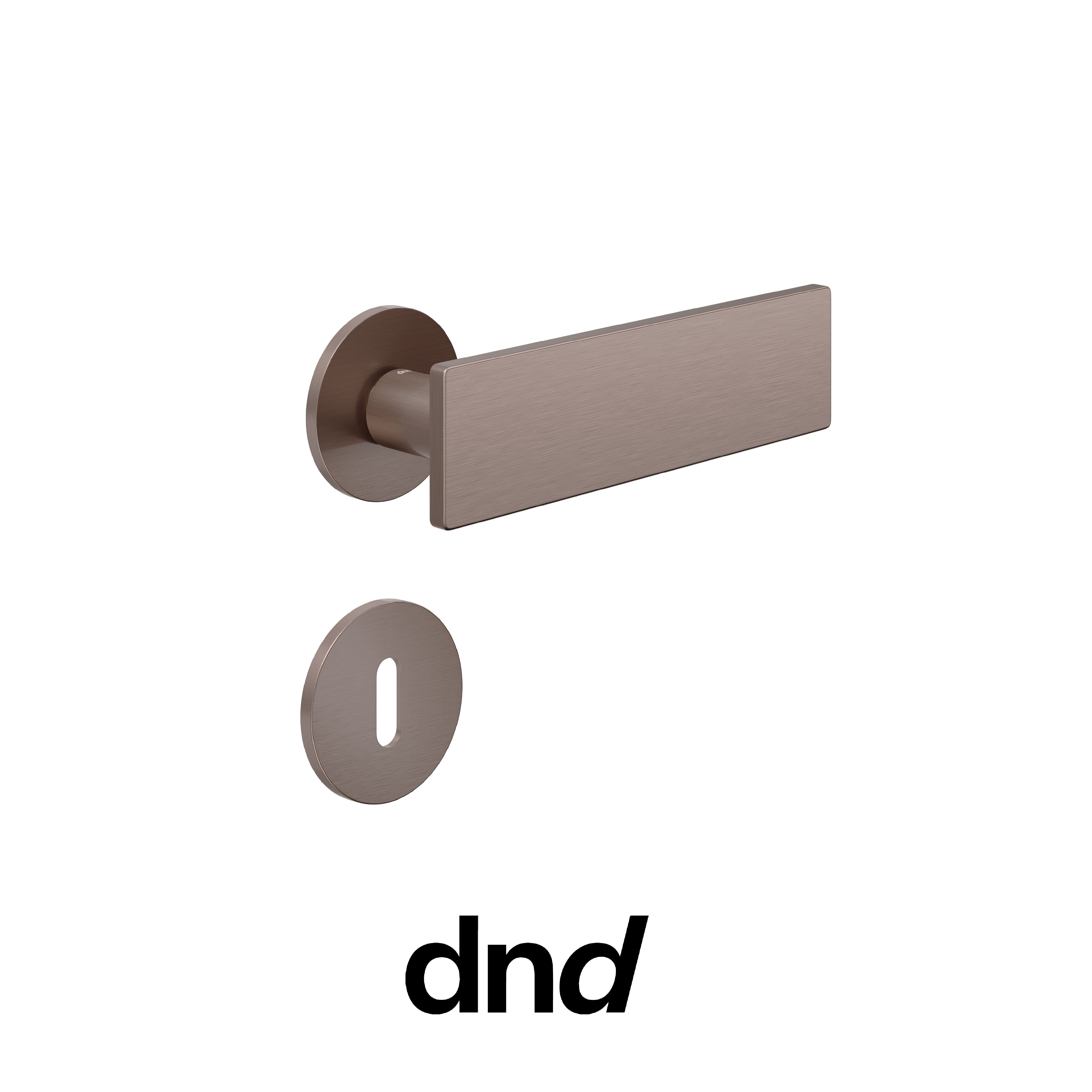 DND DUE - Maniglia per porta interna - OCS - Cromo satinato / Placca DUE / No