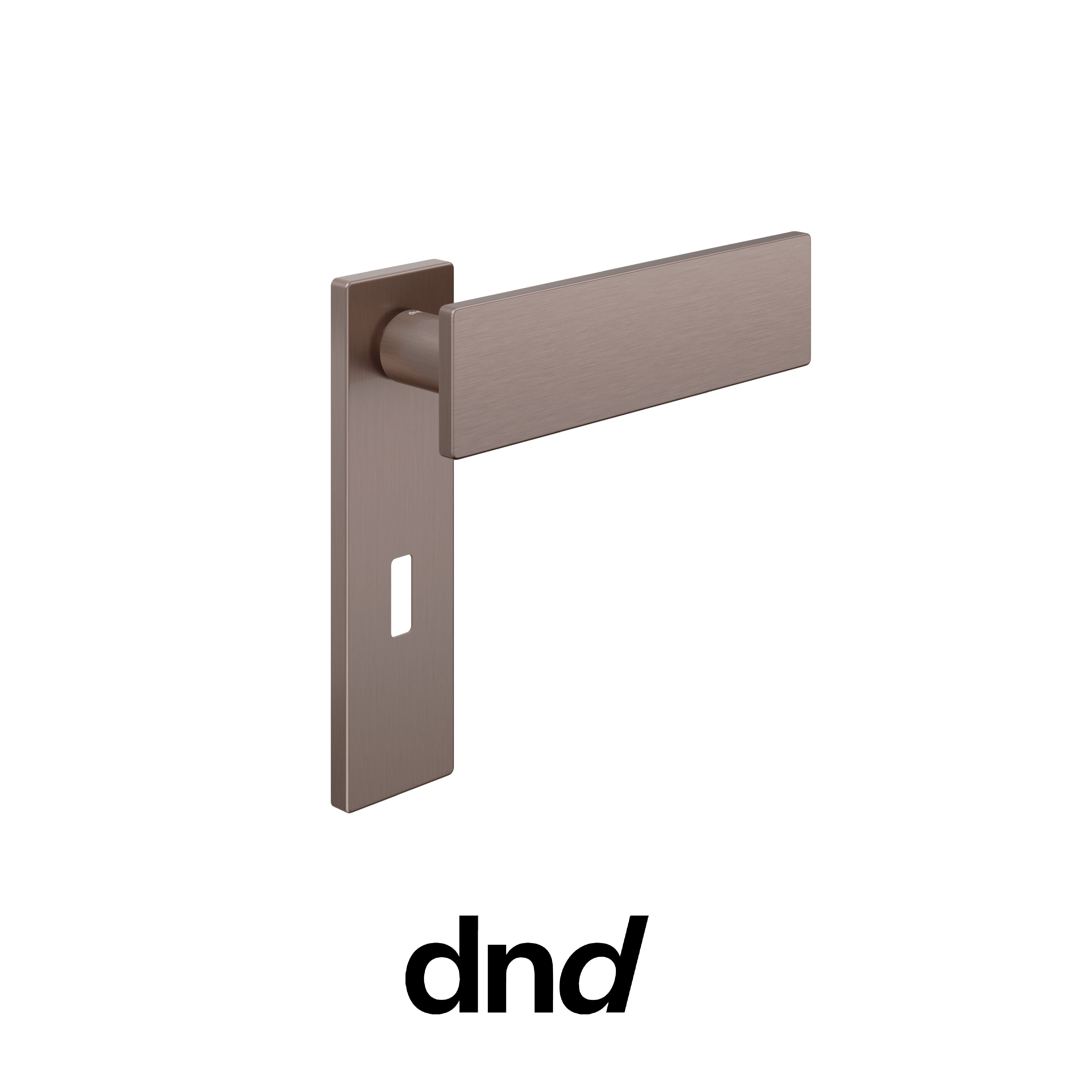 DND DUE - Maniglia per porta interna - OCS - Cromo satinato / Placca DUE / No