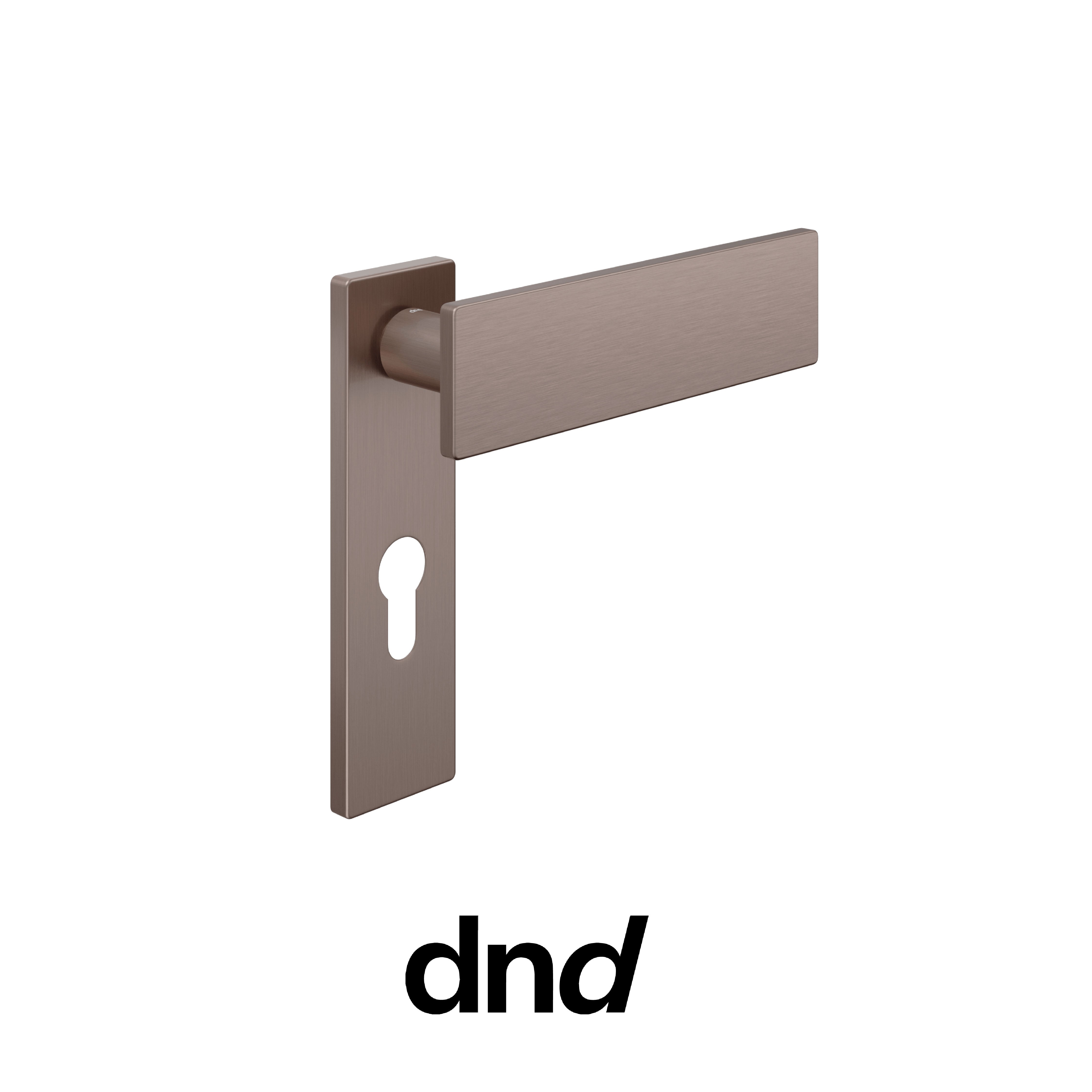 DND DUE - Maniglia per porta interna - OCS - Cromo satinato / Placca DUE / No