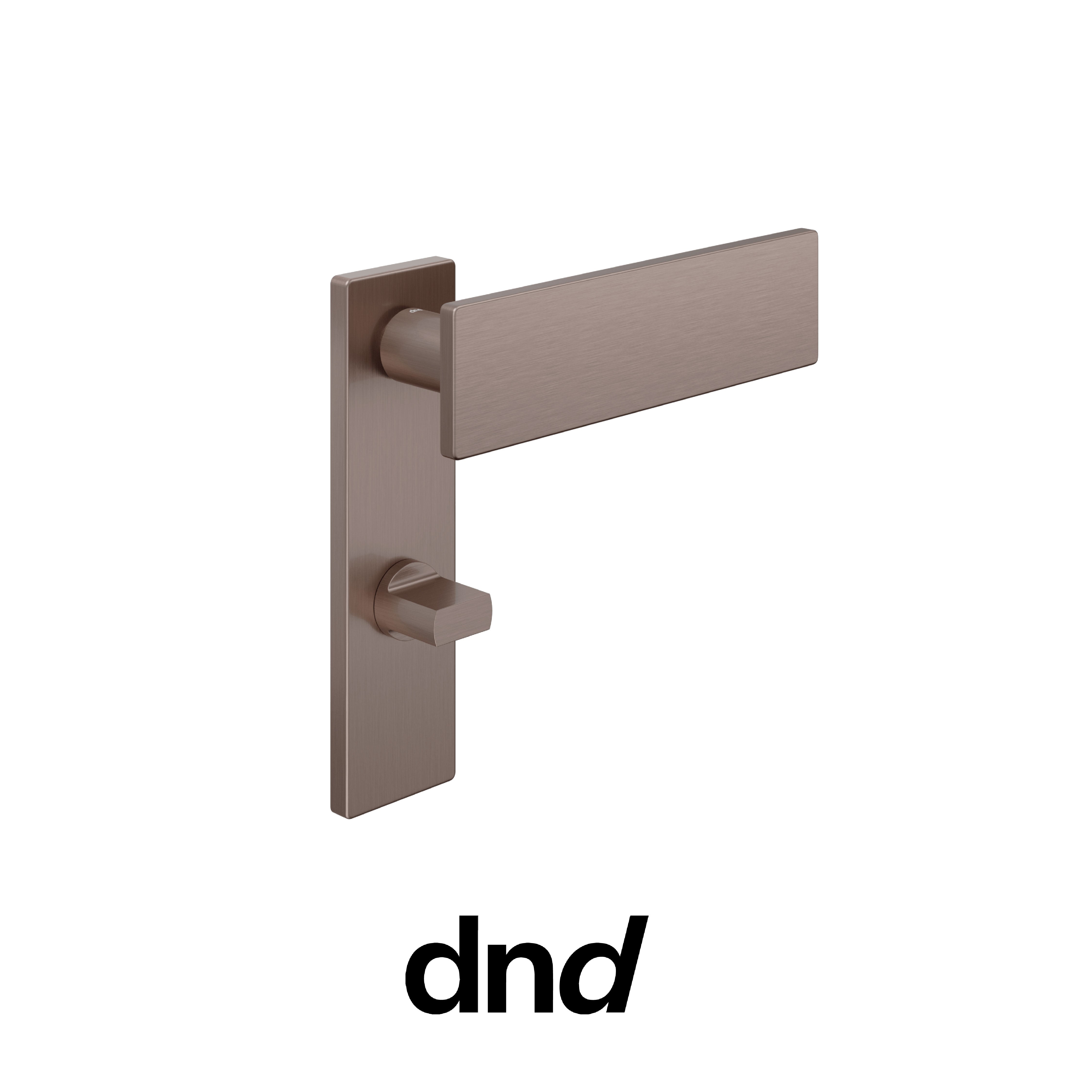 DND DUE - Maniglia per porta interna - OCS - Cromo satinato / Placca DUE / No