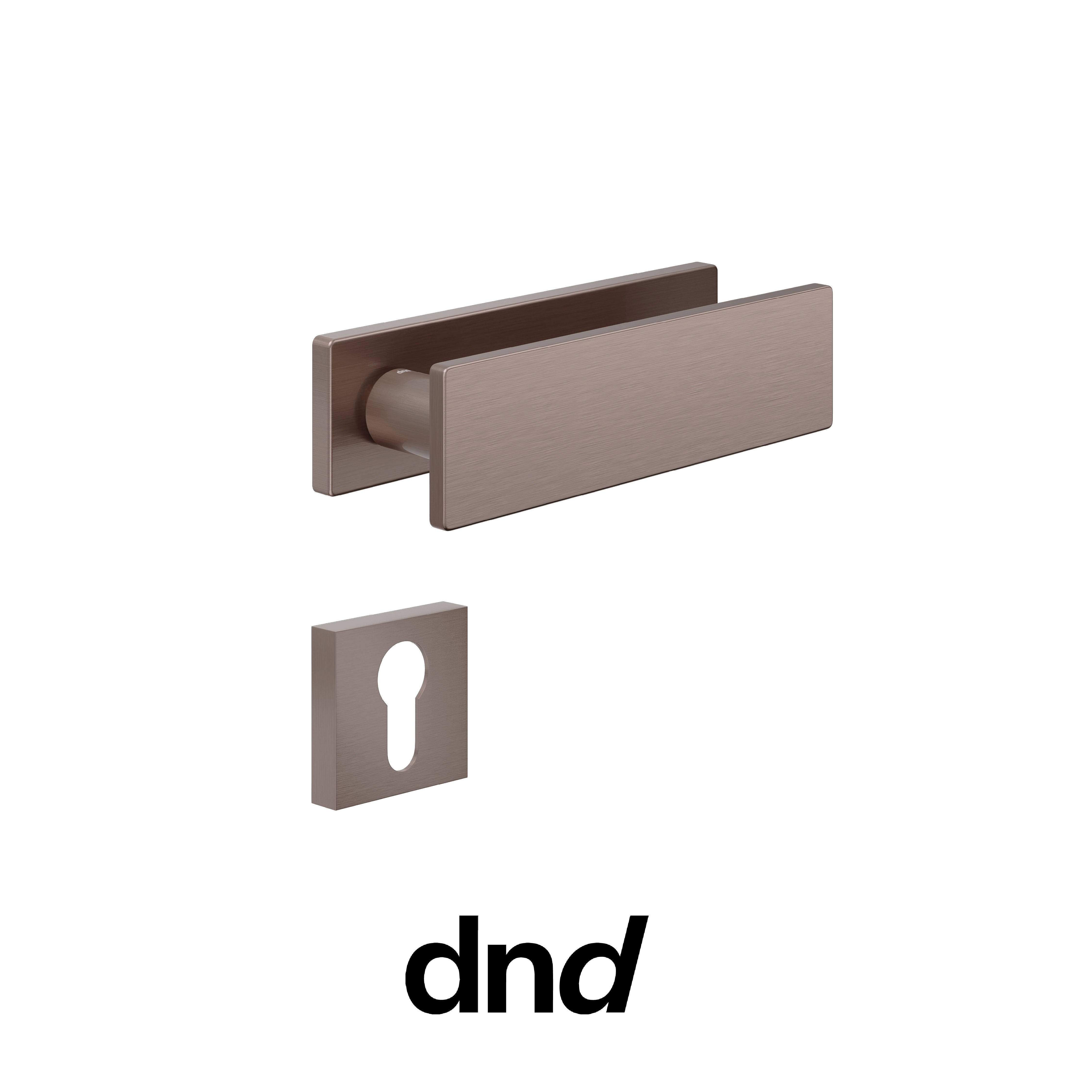 DND DUE - Maniglia per porta interna - OCS - Cromo satinato / Placca DUE / No