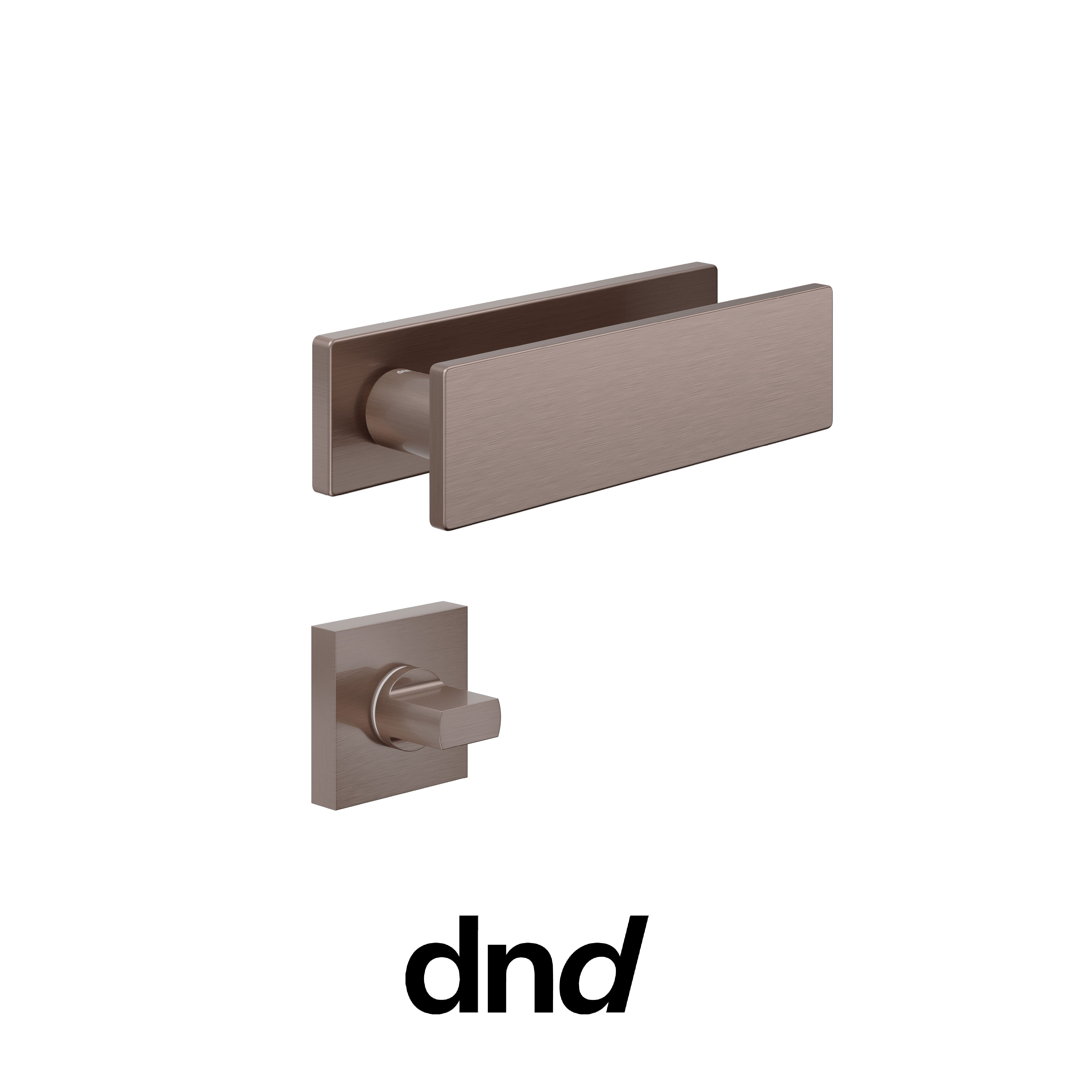 DND DUE - Maniglia per porta interna - OCS - Cromo satinato / Placca DUE / No