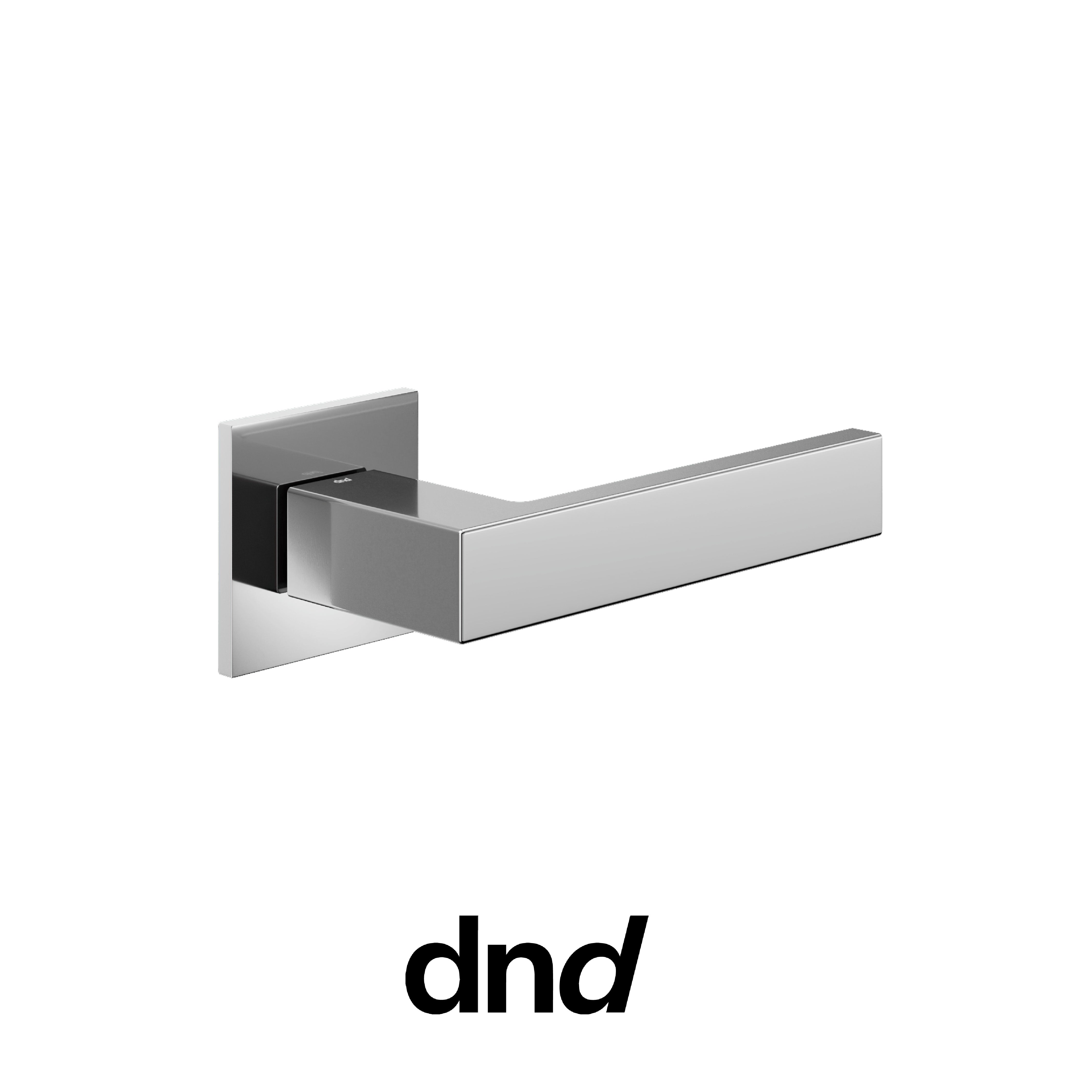 DND Edra 02 - Maniglia per porta interna - OC - Cromo lucido / Fine Quadra - 50x50 - 4 mm / No