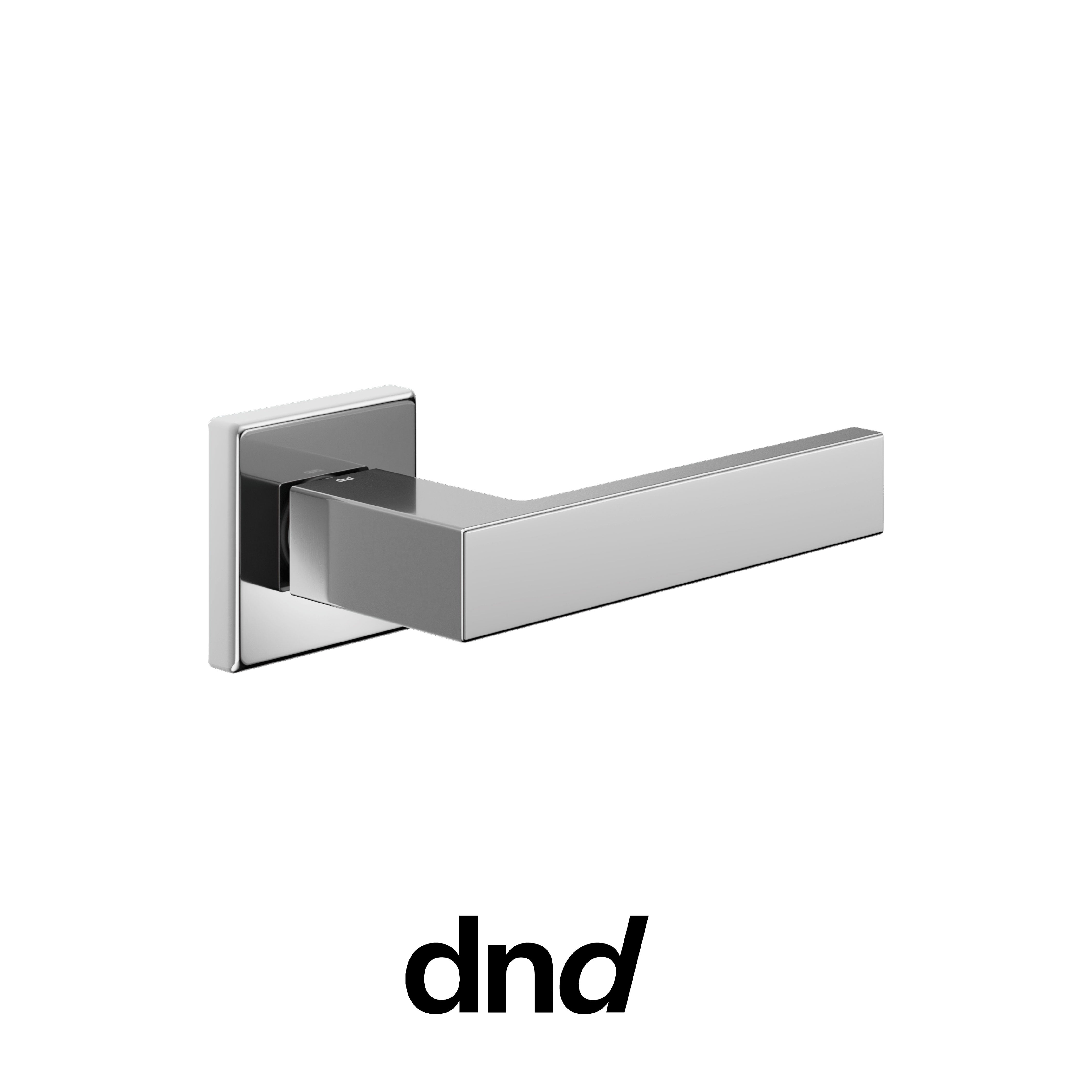 DND Edra 02 - Maniglia per porta interna - OC - Cromo lucido / Vis Quadra - 50x50 - 7 mm / No