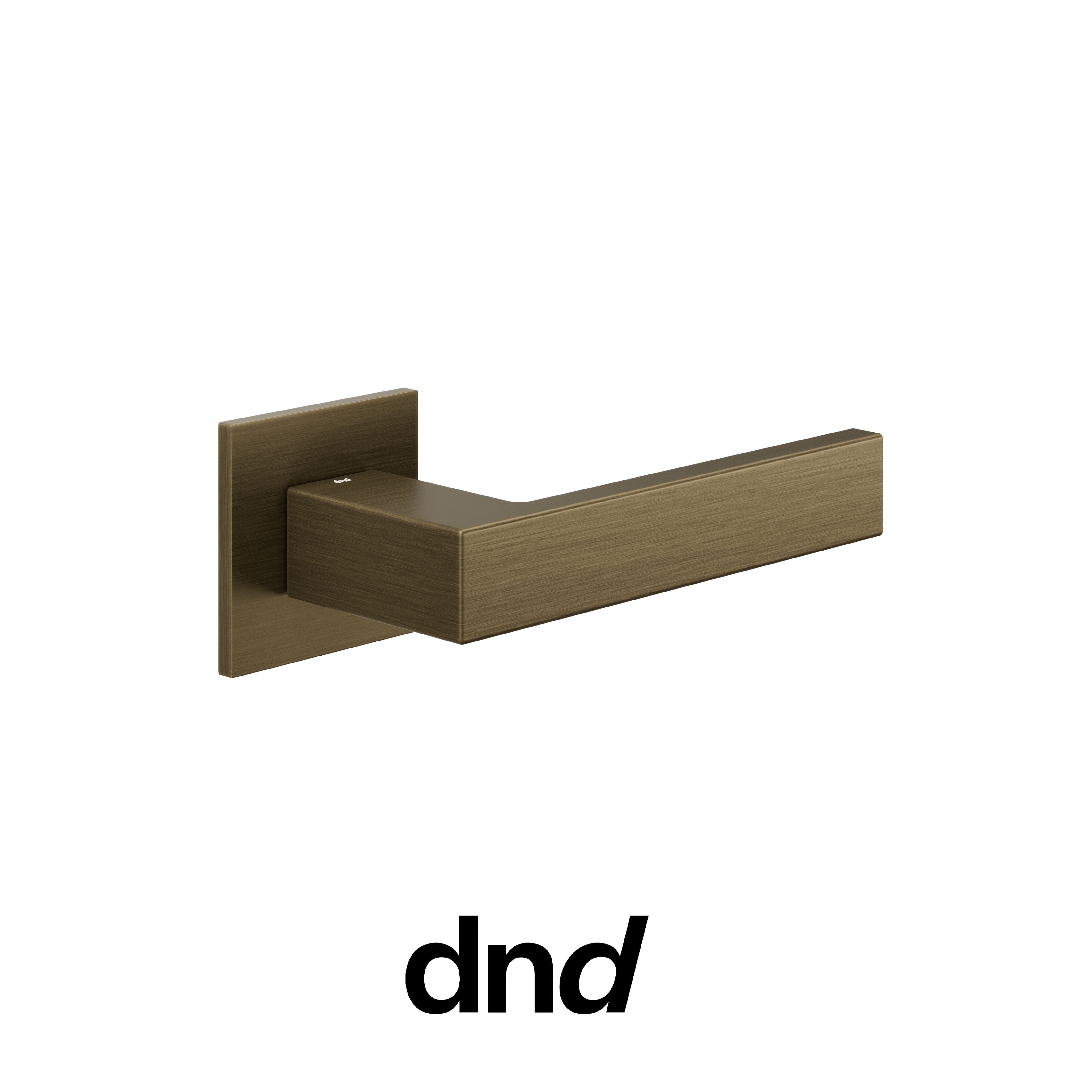 DND Edra 02 - Maniglia per porta interna - OGH - Bronzo satinato opaco / Fine Quadra - 50x50 - 4 mm / No