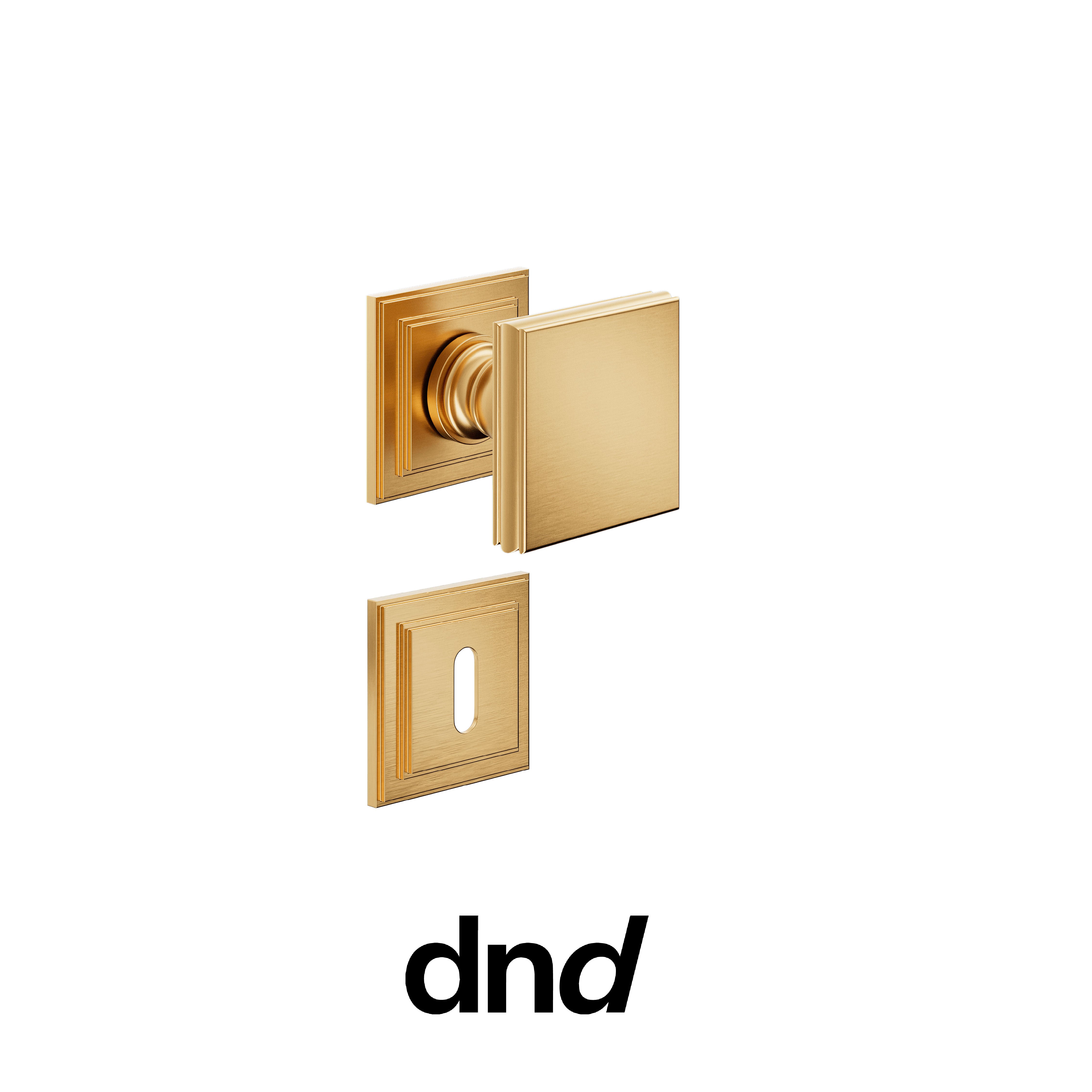 DND Lucrezia 02 - Pomolo per porta interna - PVD-SG - Oro antico satinato / Lucrezia Quadra / Patent