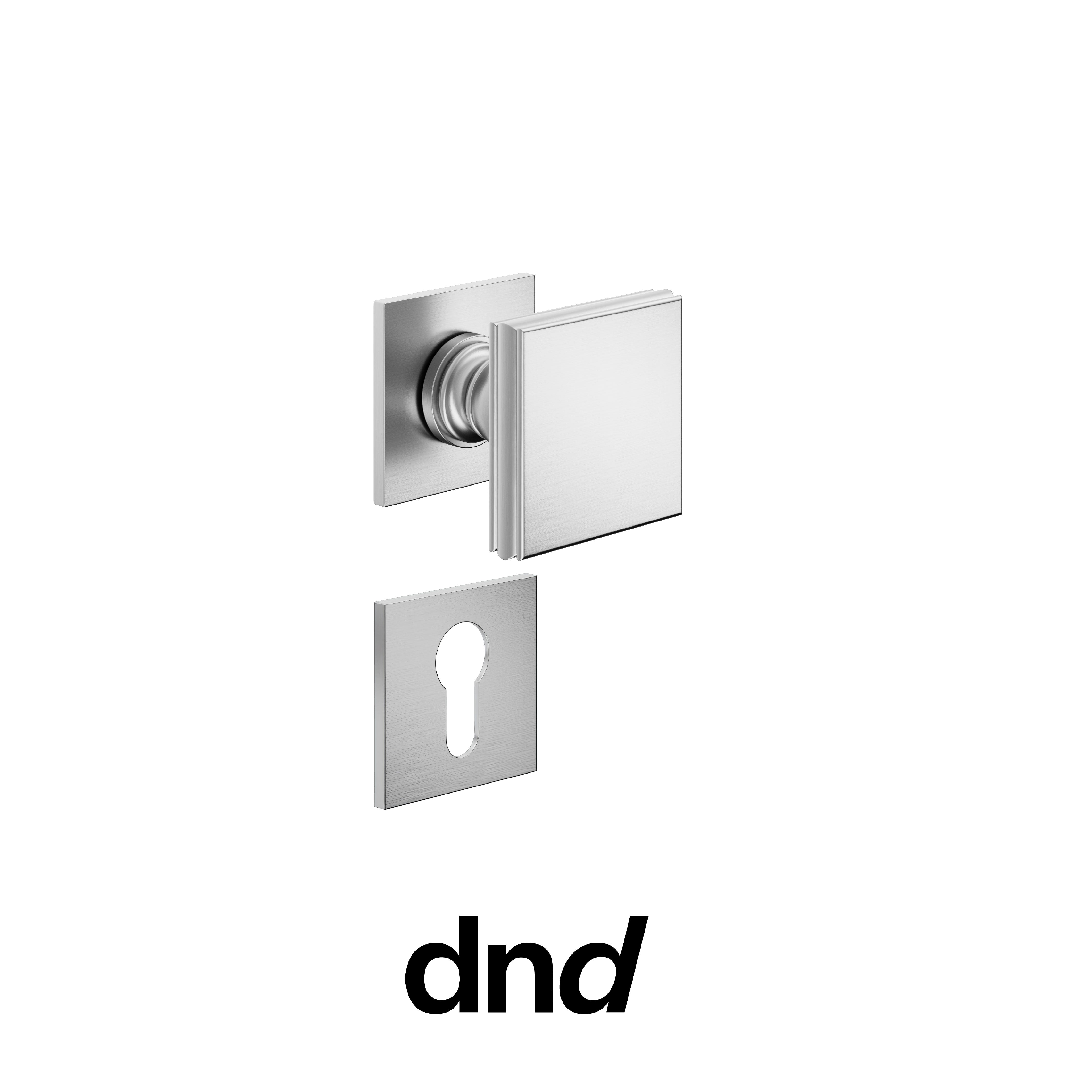 DND Lucrezia 02 - Pomolo per porta interna - OCS - Cromo satinato / Fine Quadra - 50x50 - 4mm / Yale
