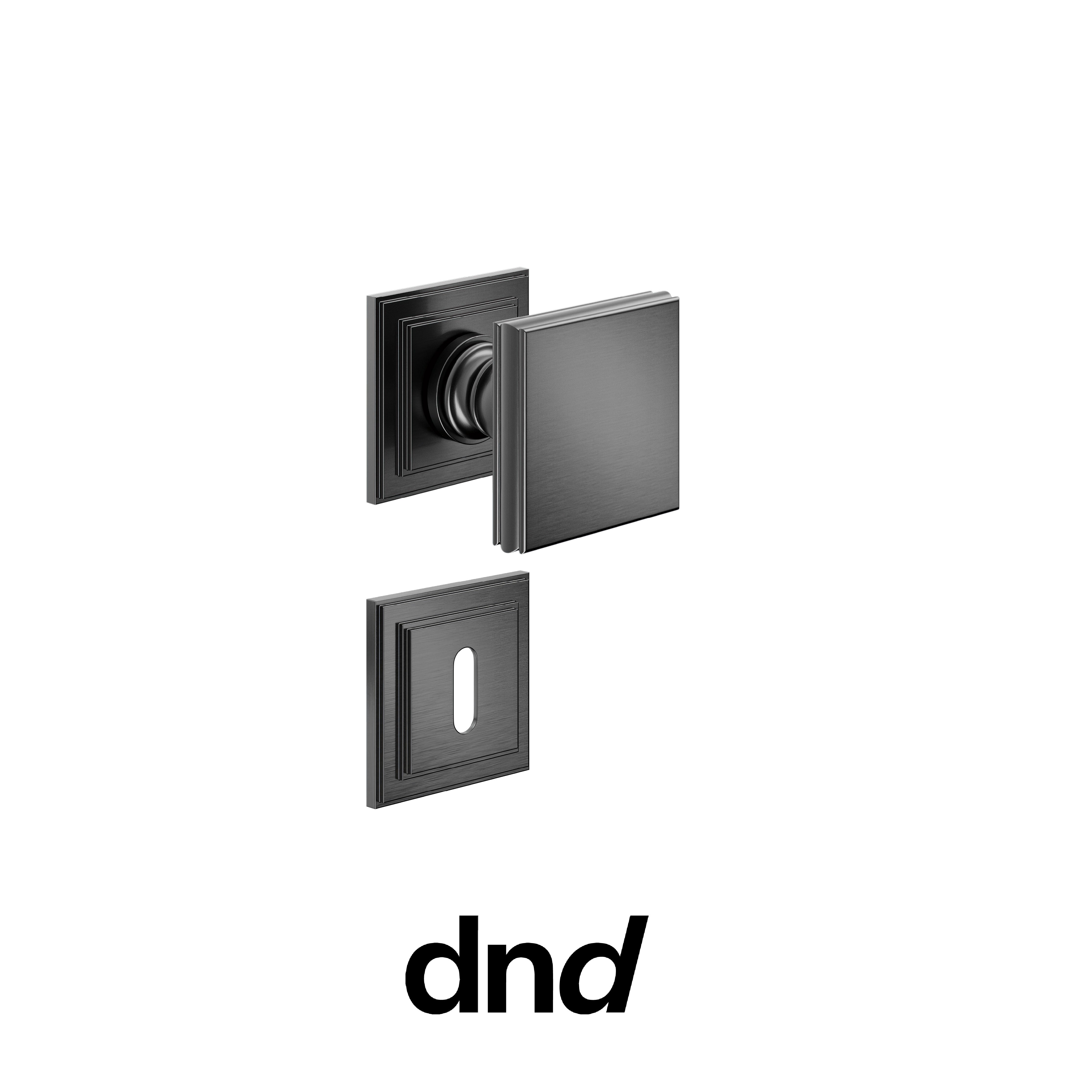 DND Lucrezia 02 - Pomolo per porta interna - PGS - Grafite satinato / Lucrezia Quadra / Patent