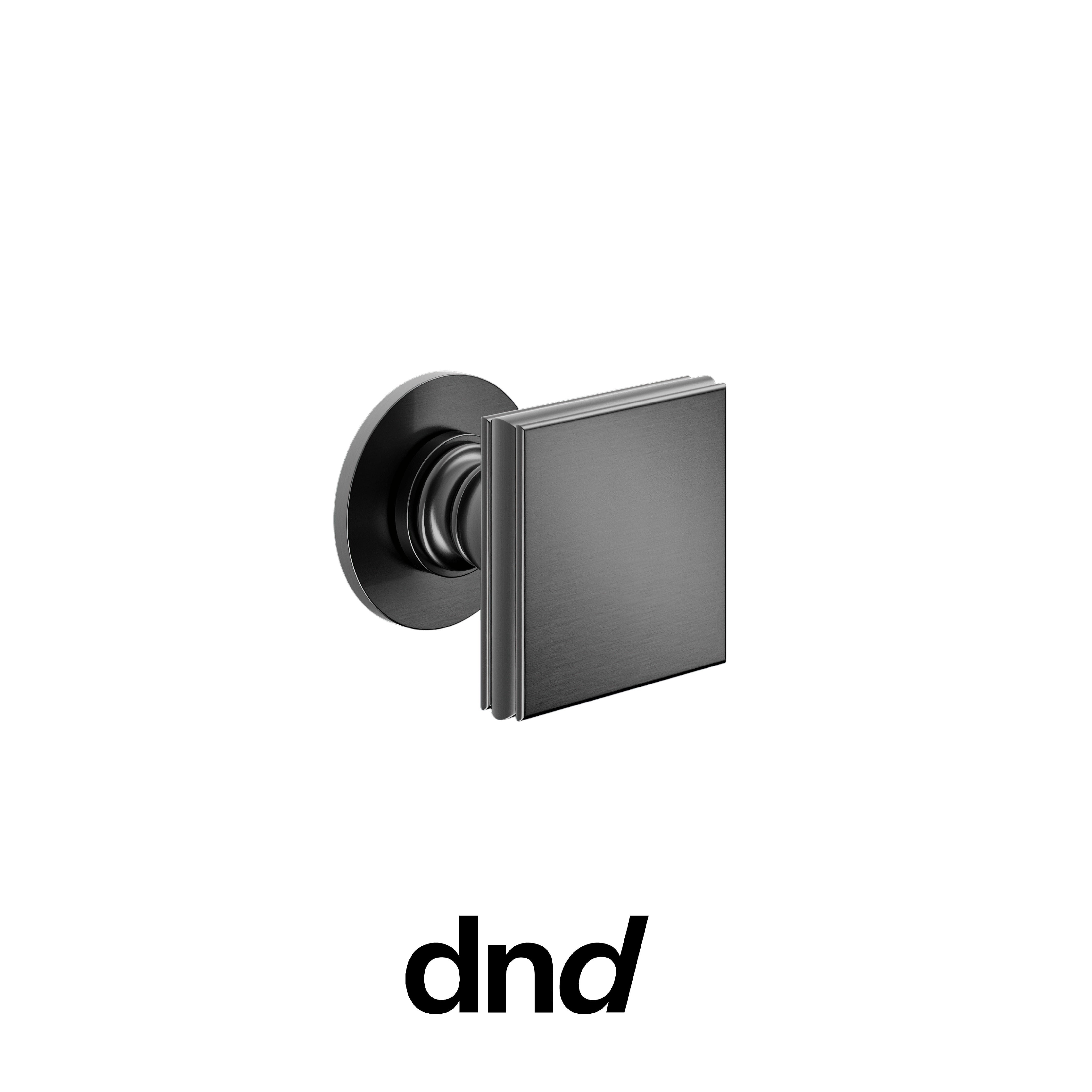 DND Lucrezia - Pomolo per porta interna - PGS - Grafite satinato / Fine tonda Ø 50 - 4 mm / Pomolo fisso
