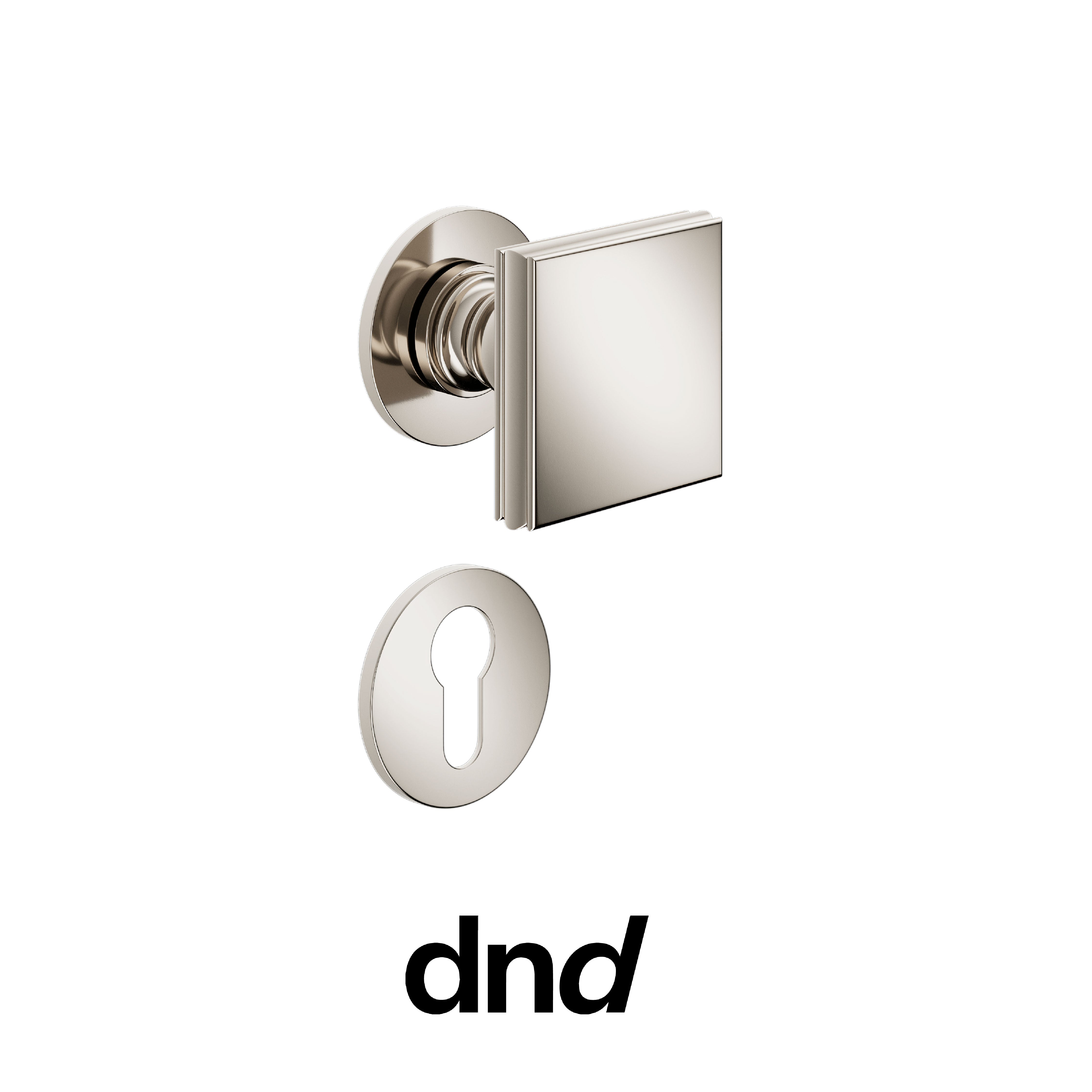 DND Lucrezia - Pomolo per porta interna - PVN - Nickel lucido / Fine tonda Ø 50 - 4 mm / Yale