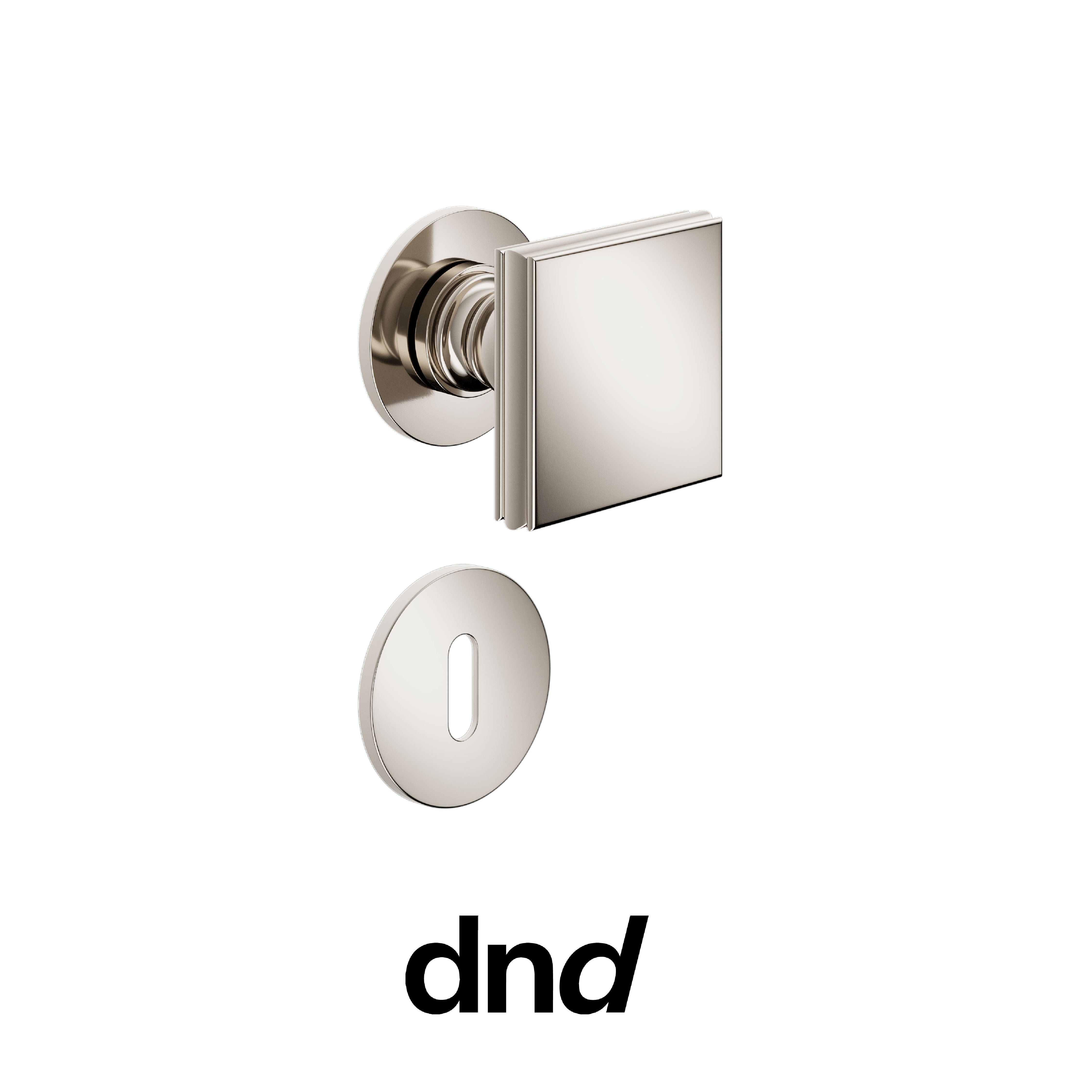 DND Lucrezia - Pomolo per porta interna - PVN - Nickel lucido / Fine tonda Ø 50 - 4 mm / Patent