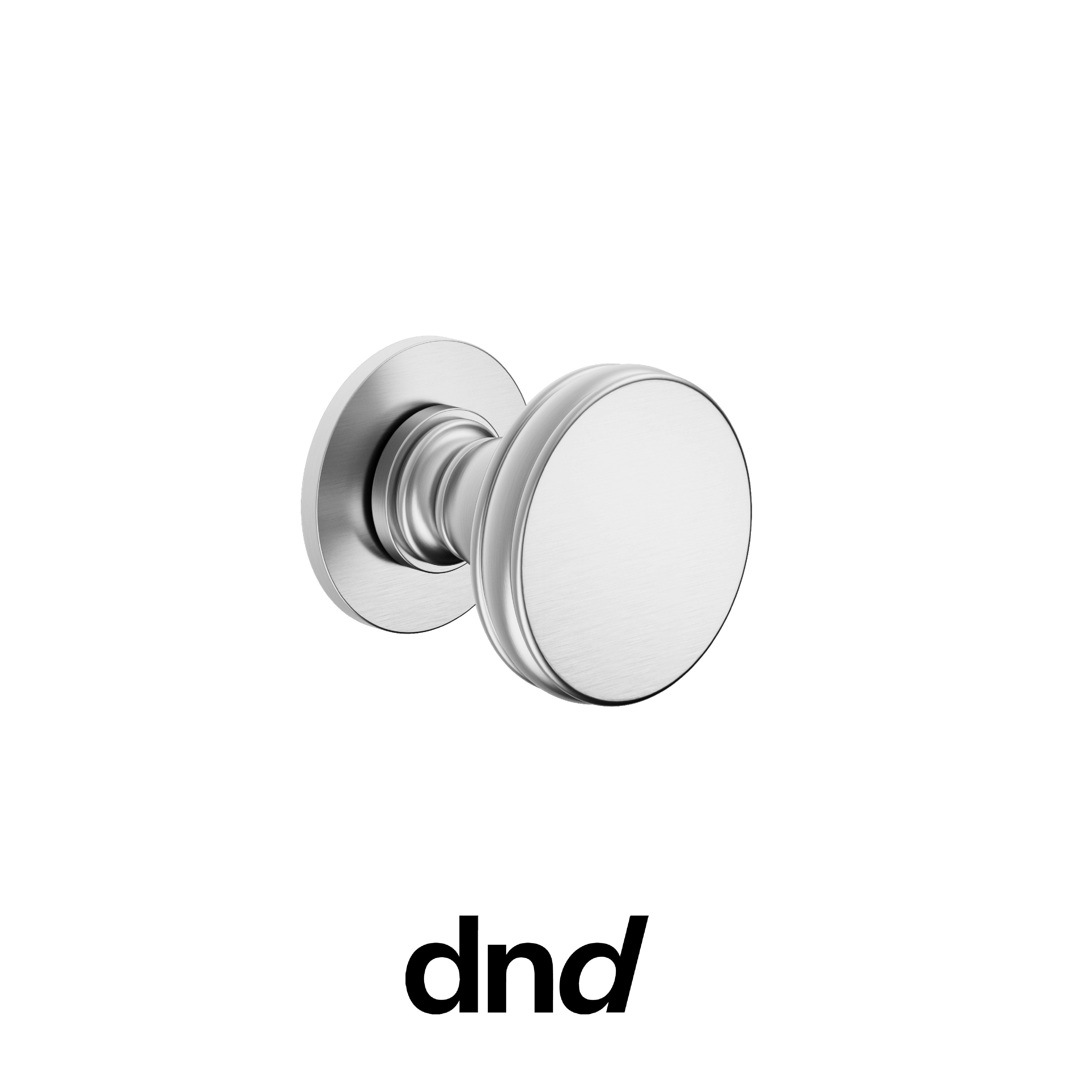 DND Lucrezia 03 - Pomolo per porta interna - OCS - Cromo satinato / Fine Tonda Ø 50 - 4 mm / Pomolo singolo fisso