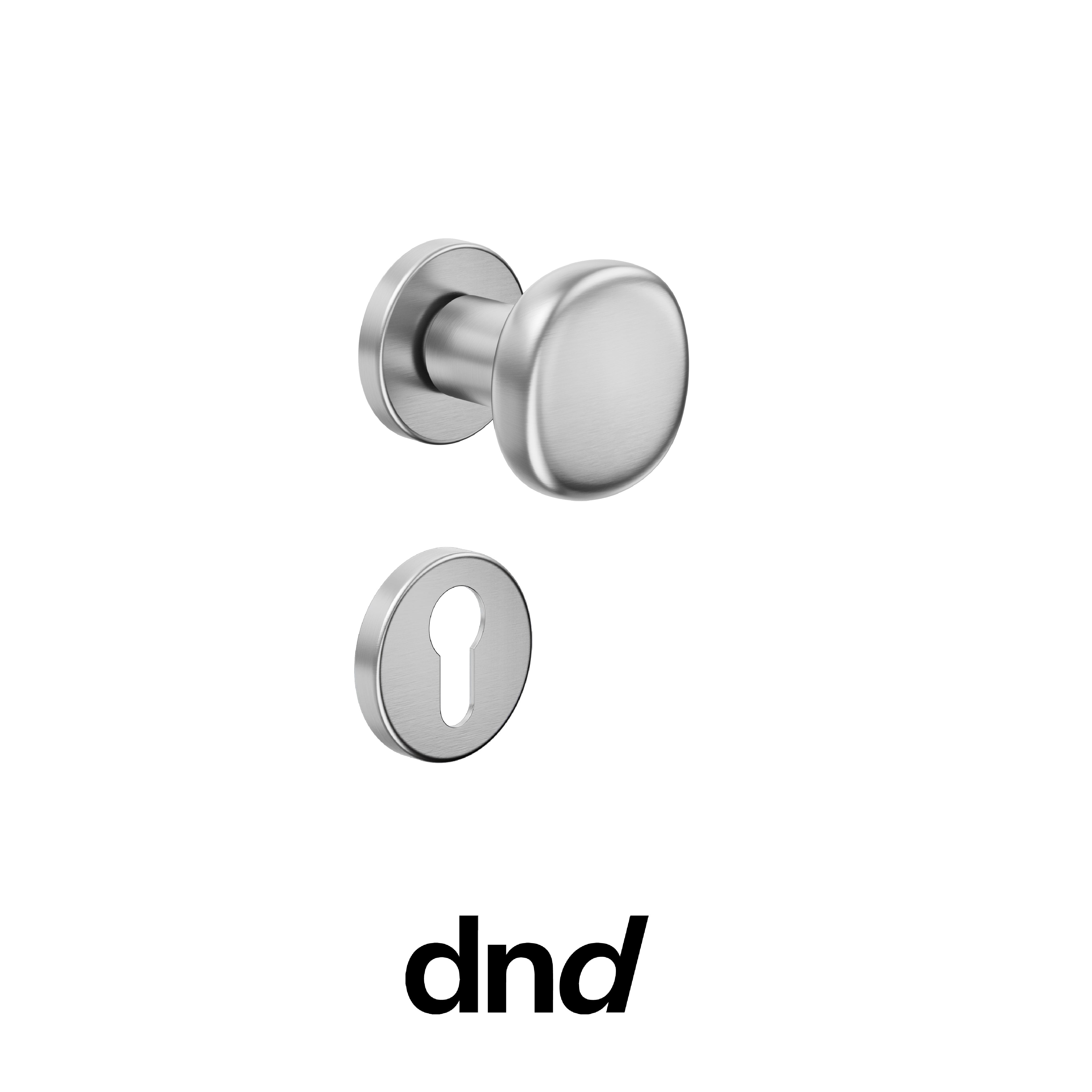 DND Olive - Pomolo per porta interna - OCS - Cromo satinato / Vis Tonda Ø 50 - 7 mm / Yale