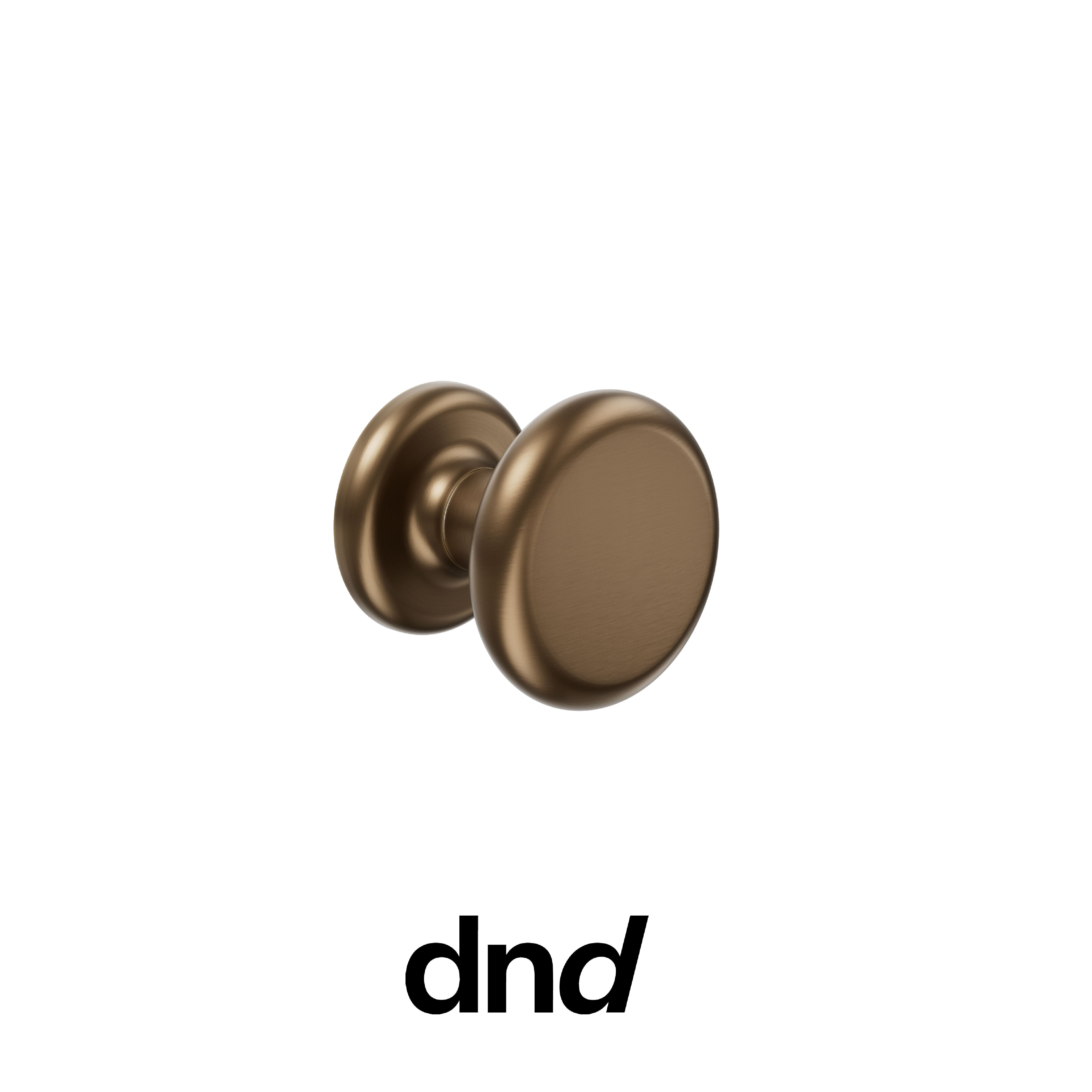 DND Palm - Pomolo per porta interna - BSO - Bronzo sabbiato opaco / Palm Ø 50 - 7 mm / Pomolo fisso