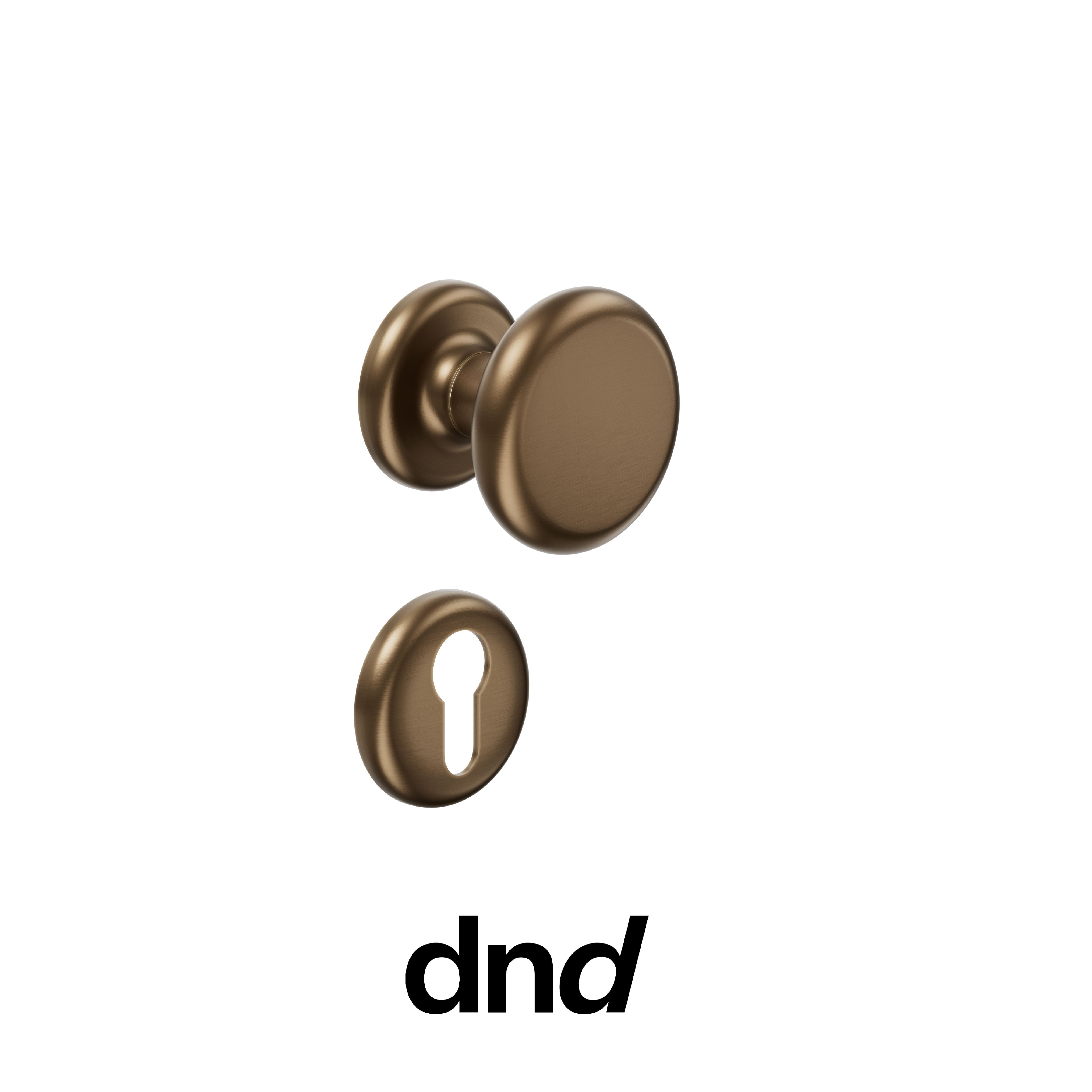 DND Palm - Pomolo per porta interna - BSO - Bronzo sabbiato opaco / Palm Ø 50 - 7 mm / Yale