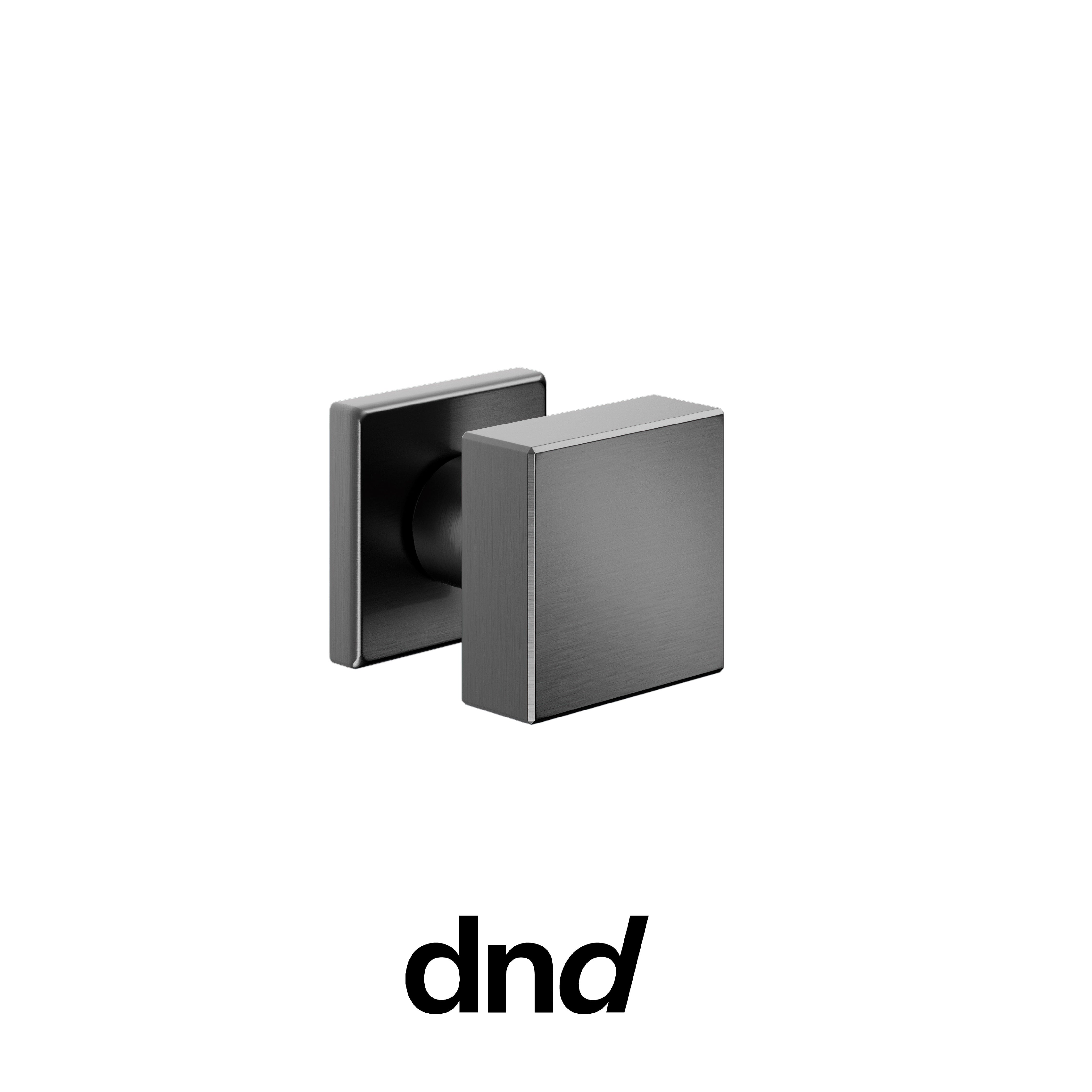 DND Ring - Pomolo per porta interna - PGS - Grafite satinato / Vis Quadra - 50x50 - 7 mm / No