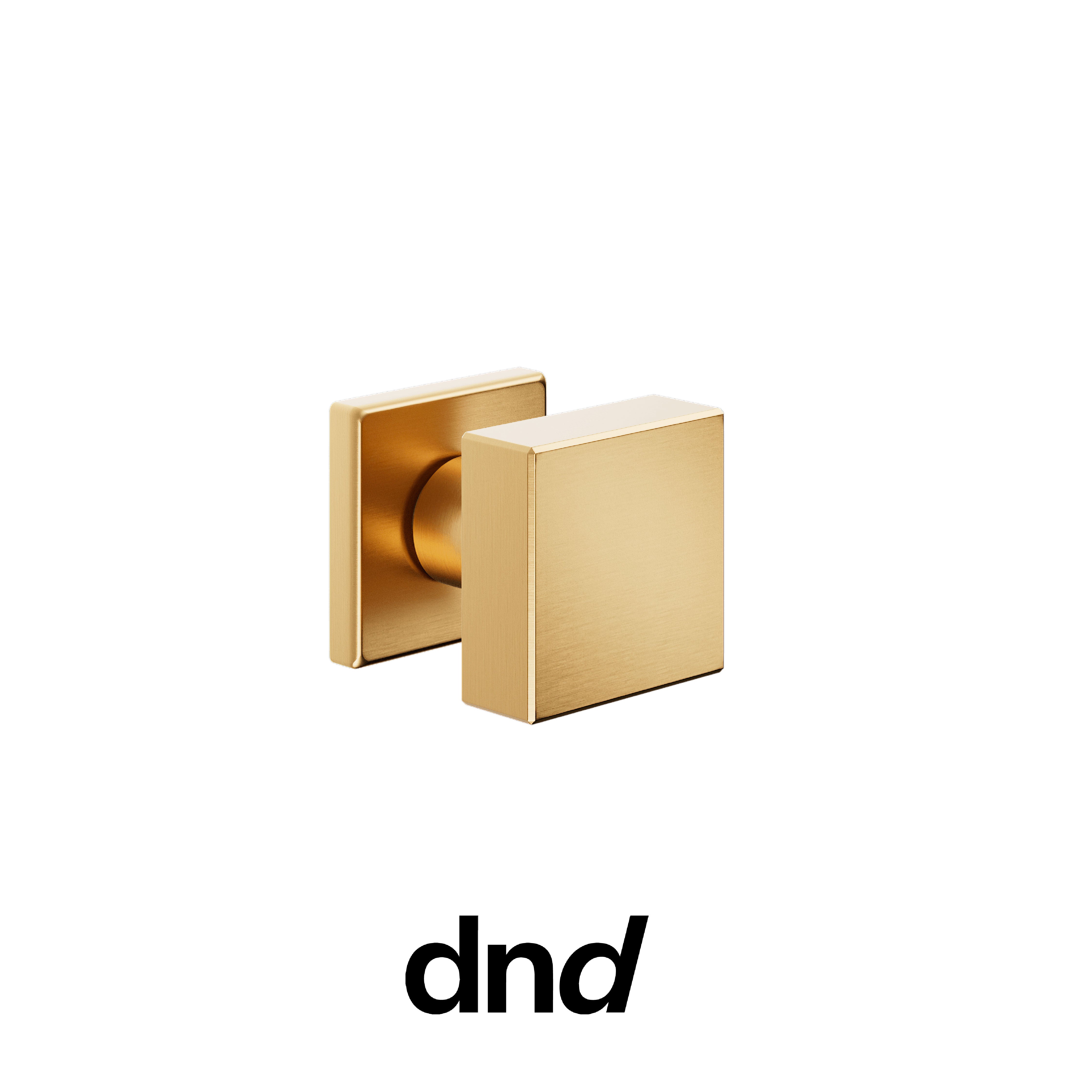 DND Ring - Pomolo per porta interna - PVD-SG - Oro antico satinato / Vis Quadra - 50x50 - 7 mm / No