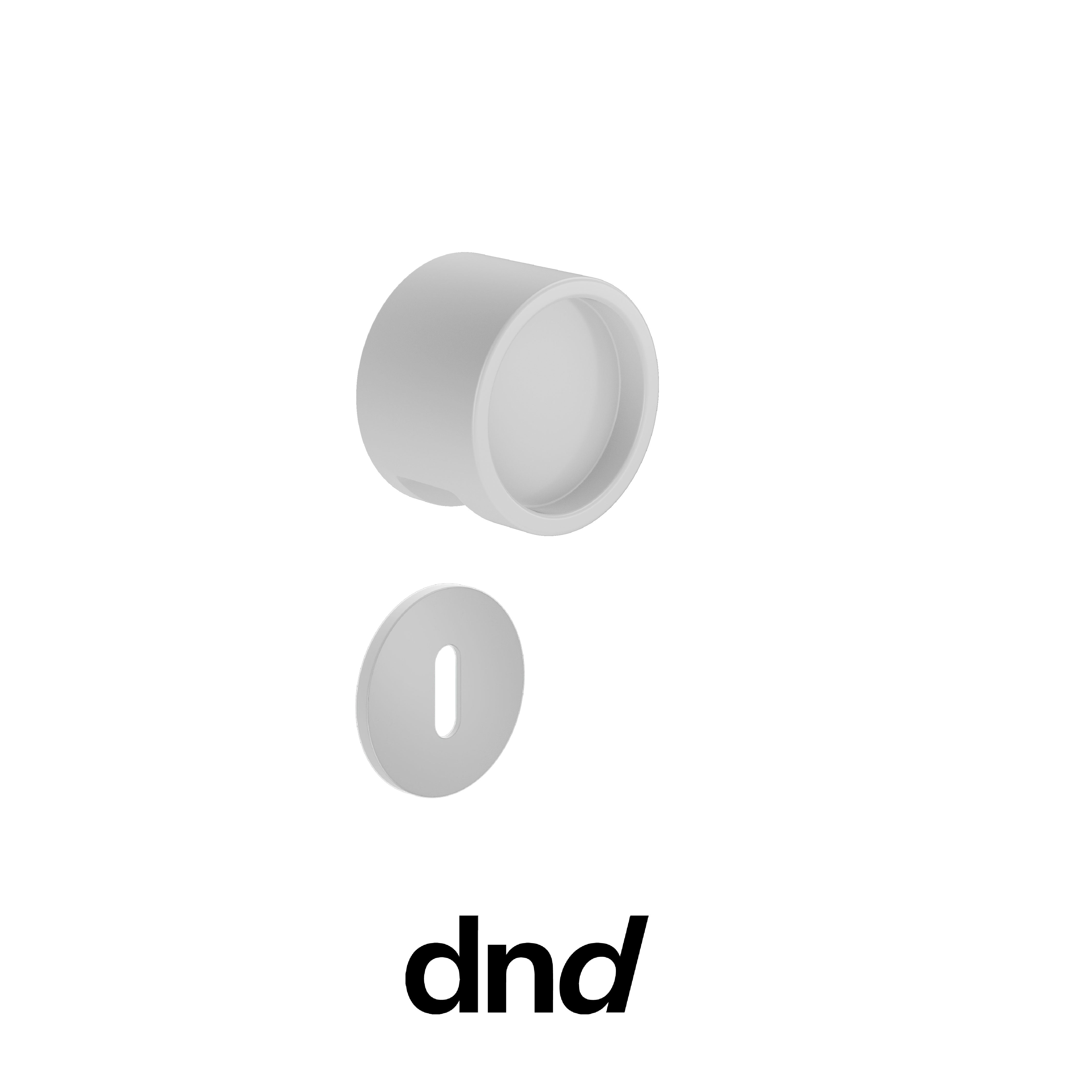 DND Timeless - Pomolo per porta interna - ABN - Bianco / Fine Tonda Ø 50 - 4 mm / Patent