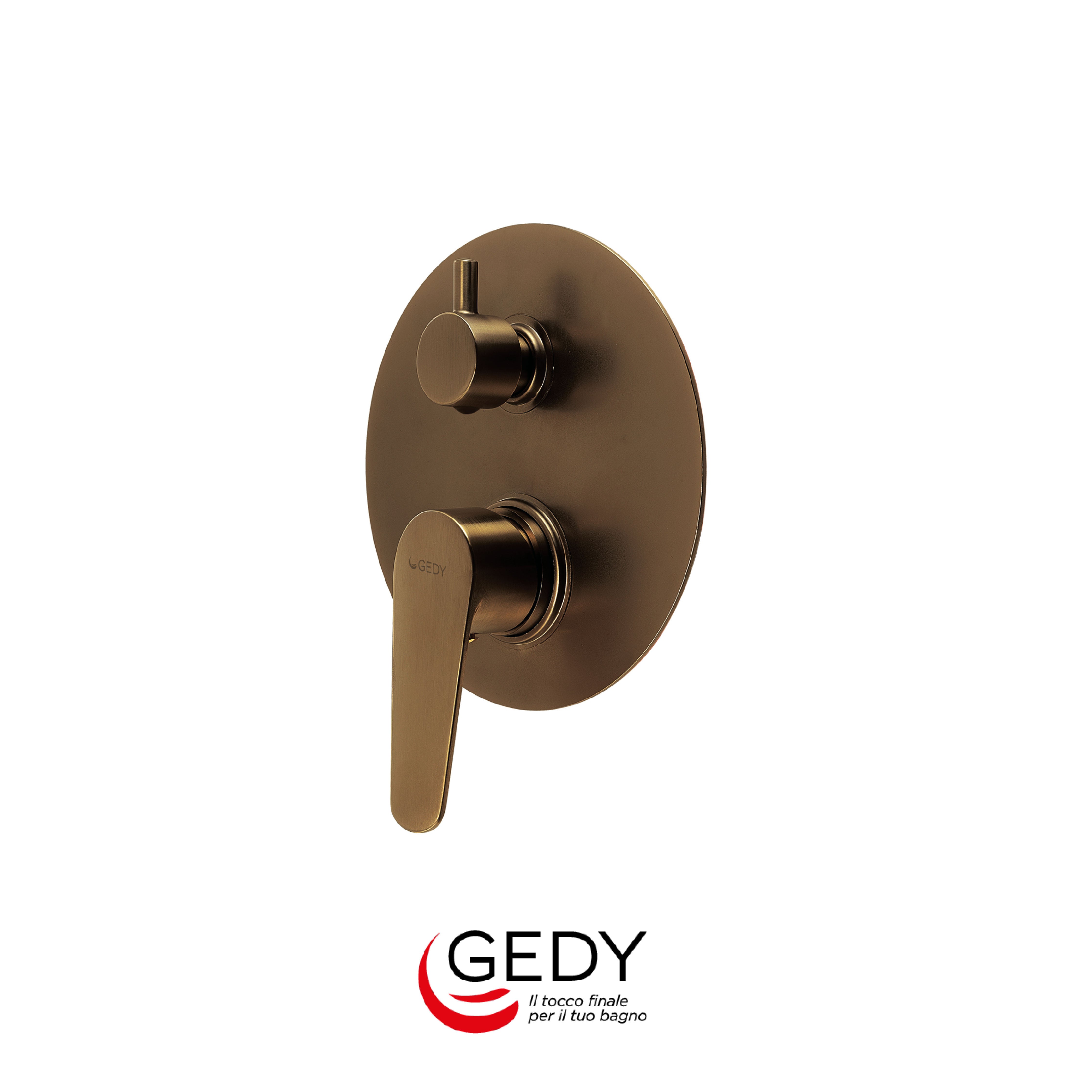 GEDY Como - Miscelatore monocomando a incasso doccia con deviatore a 2 vie - 82- Oro rosa