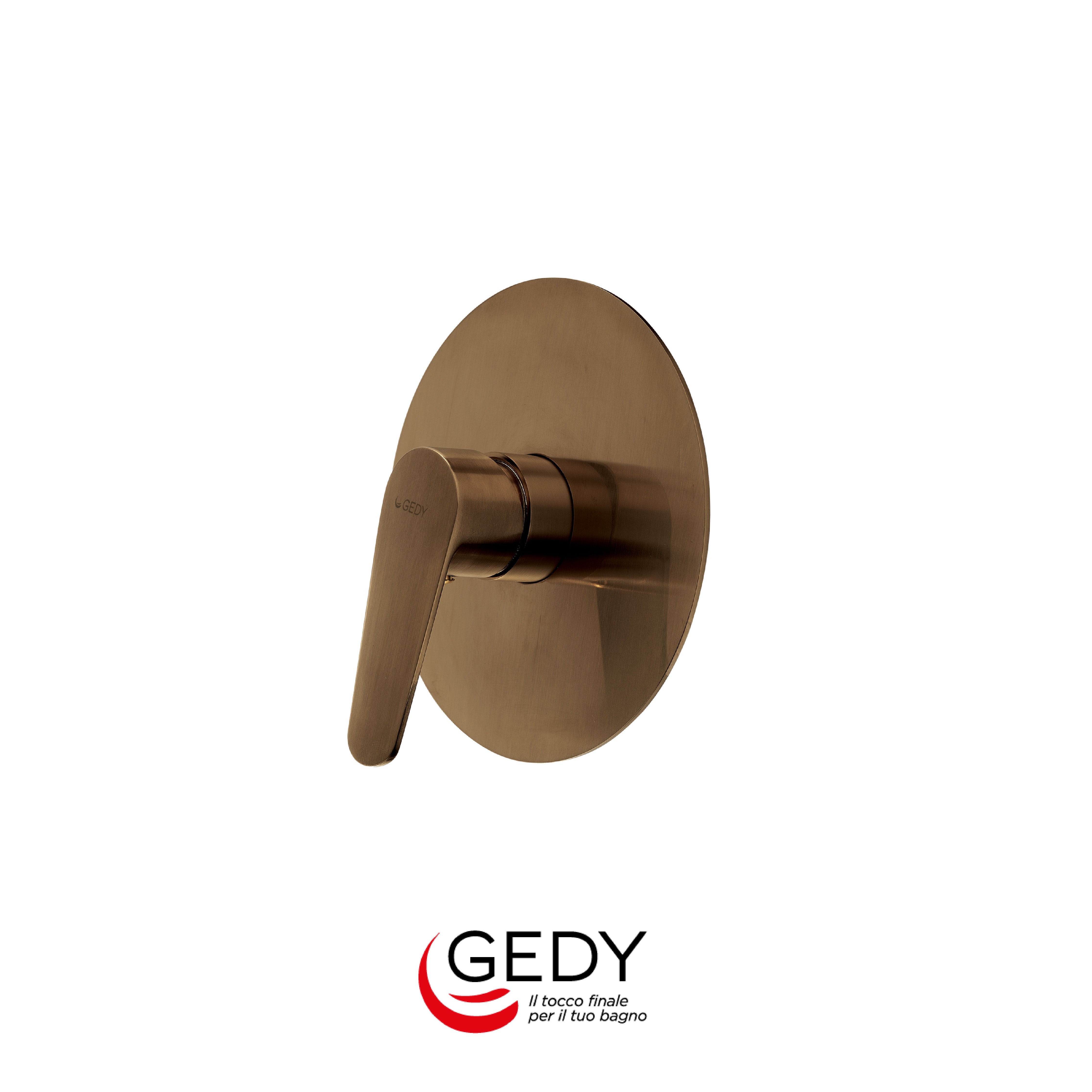 GEDY Como - Miscelatore monocomando a incasso doccia a 1 via - 82- Oro rosa