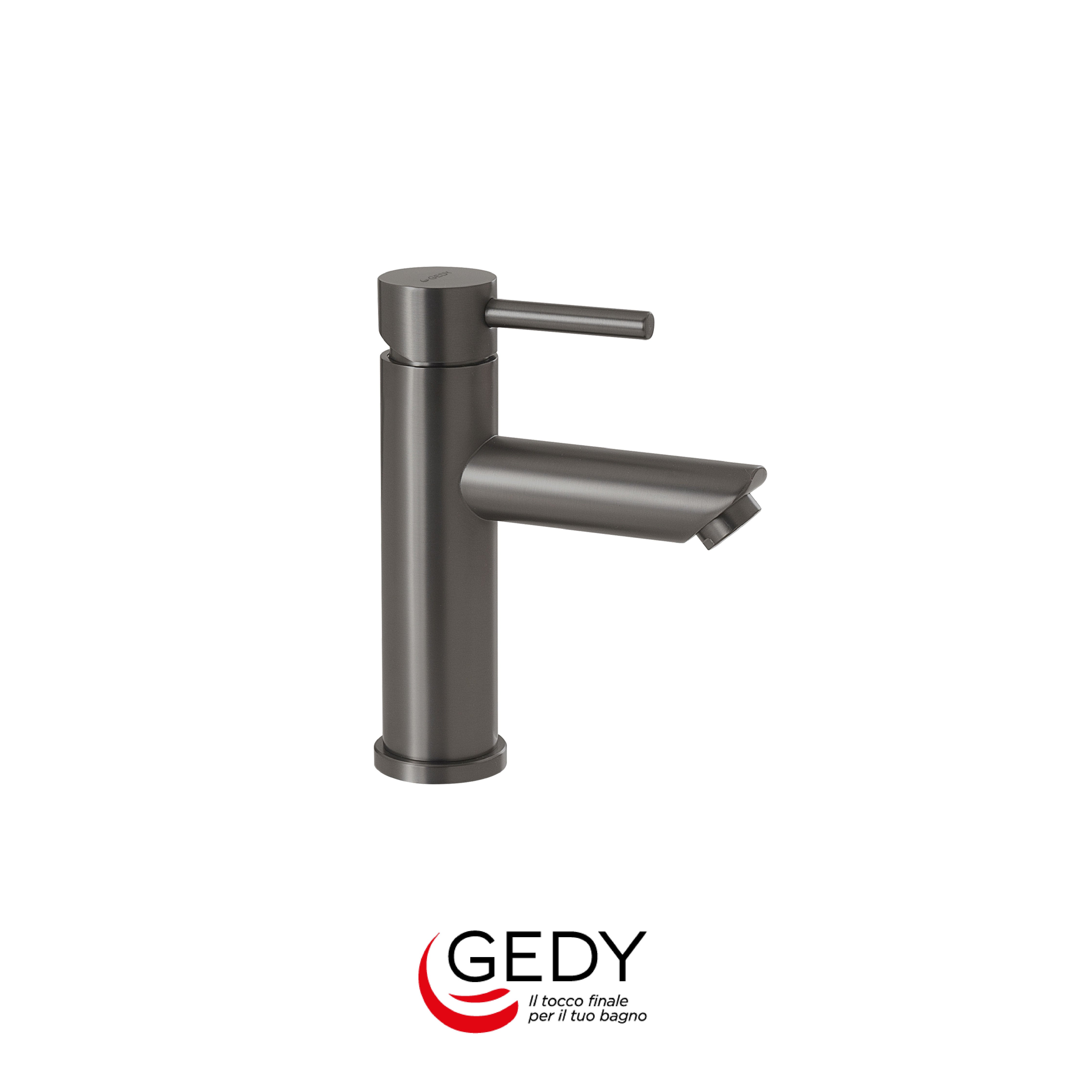 GEDY Garda - Miscelatore monocomando basso per lavabo bagno - 81 - Gun metal