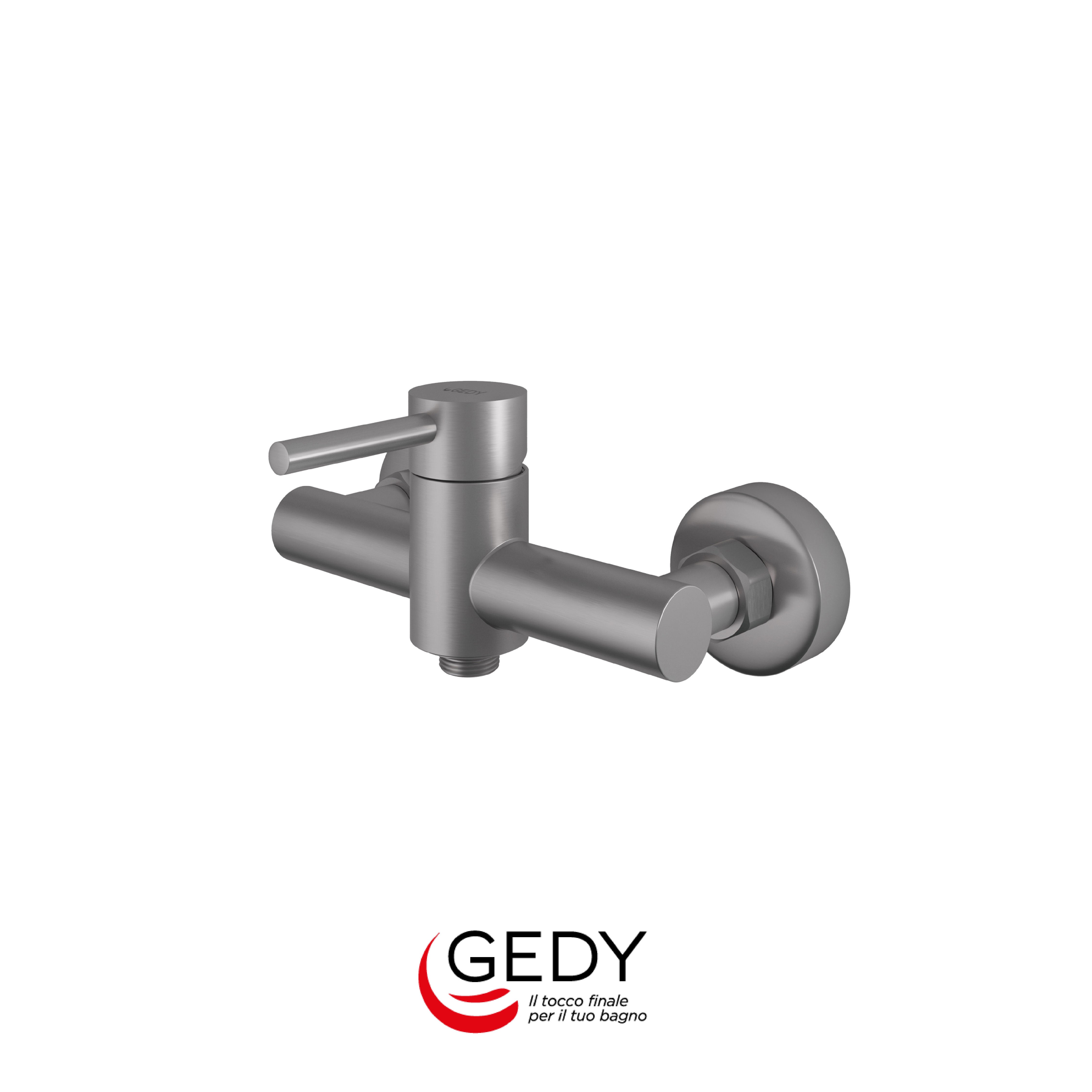 GEDY Garda - Miscelatore monocomando esterno doccia - 38 - Spazzolato