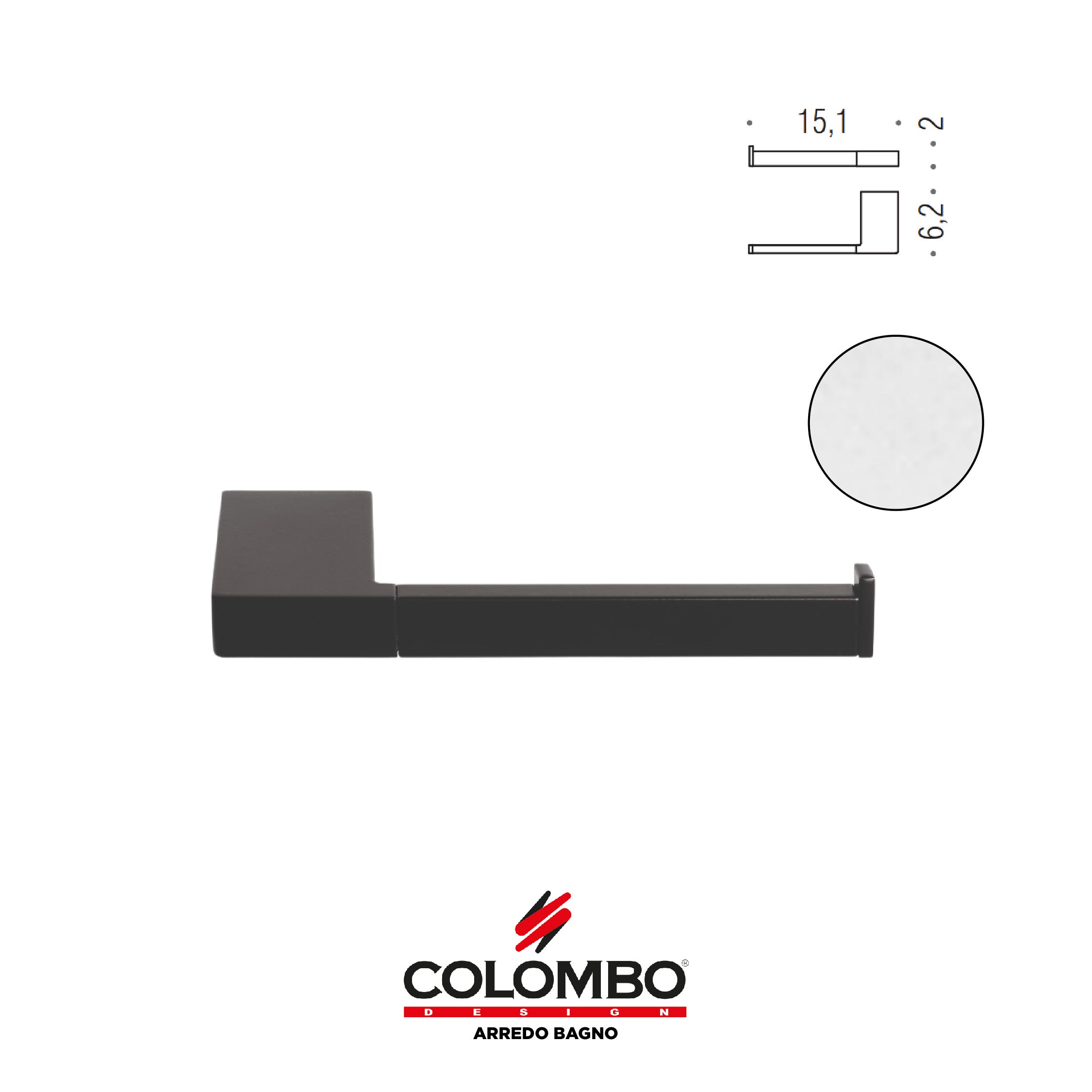 MiniQ Porta rotolo sinistro - Colombo design arredo bagno - Imhoff Handles