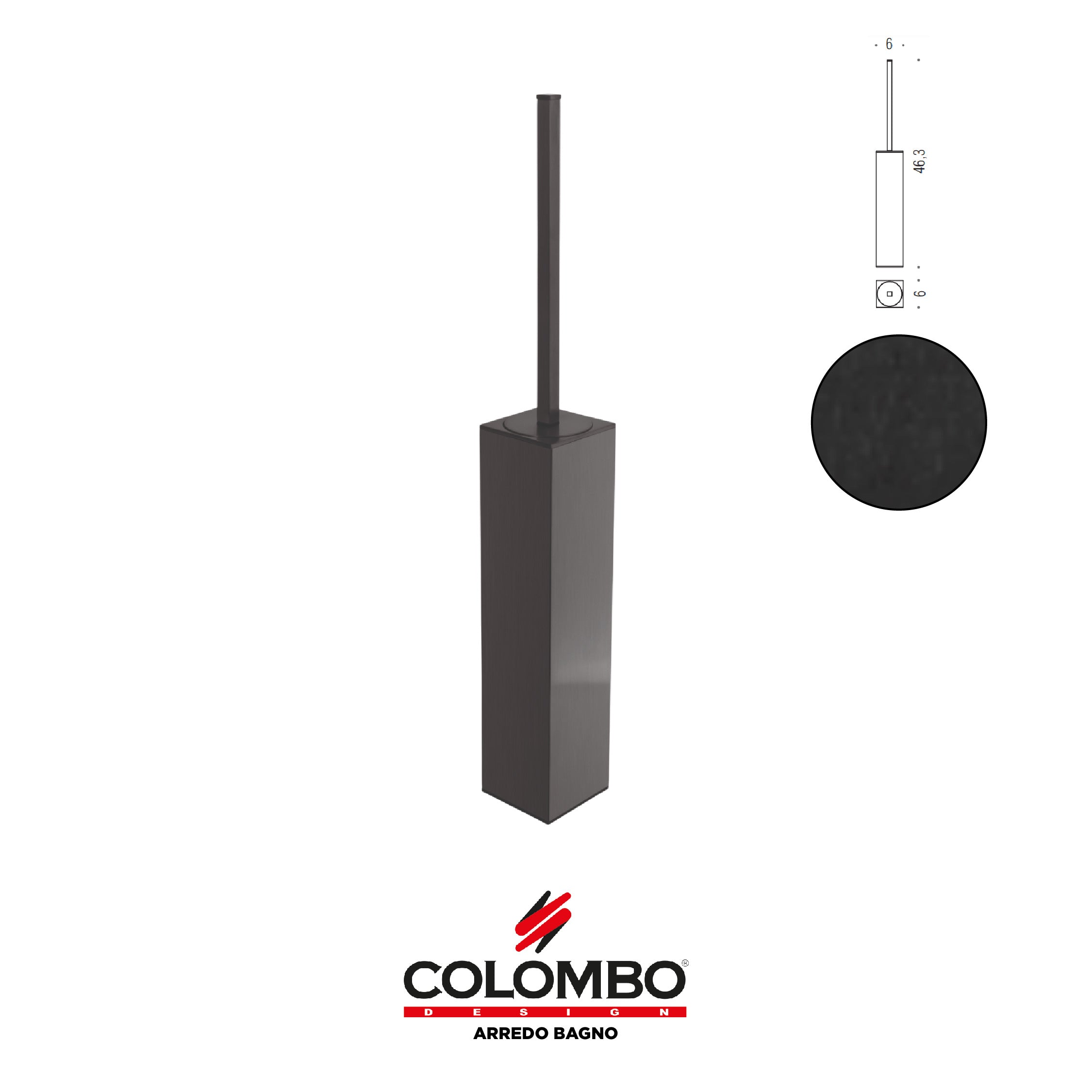 MiniQ Porta scopino d'appoggio - Colombo design arredo bagno - Imhoff Handles
