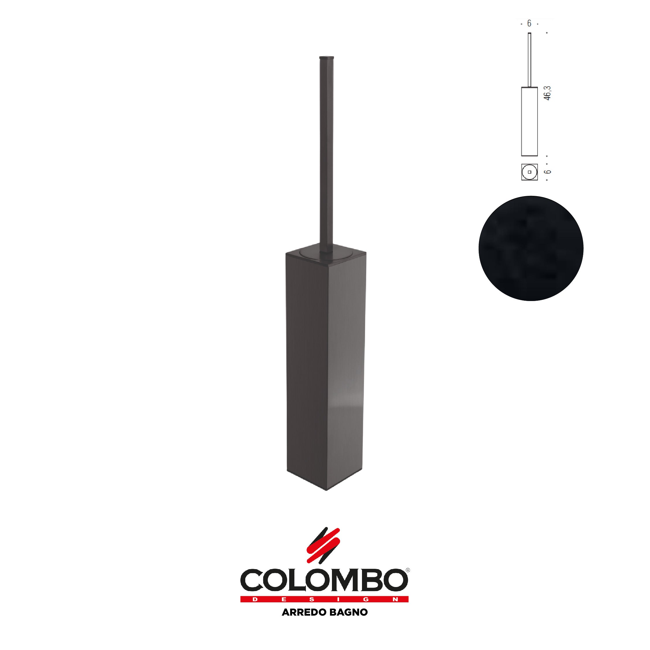 MiniQ Porta scopino d'appoggio - Colombo design arredo bagno - Imhoff Handles