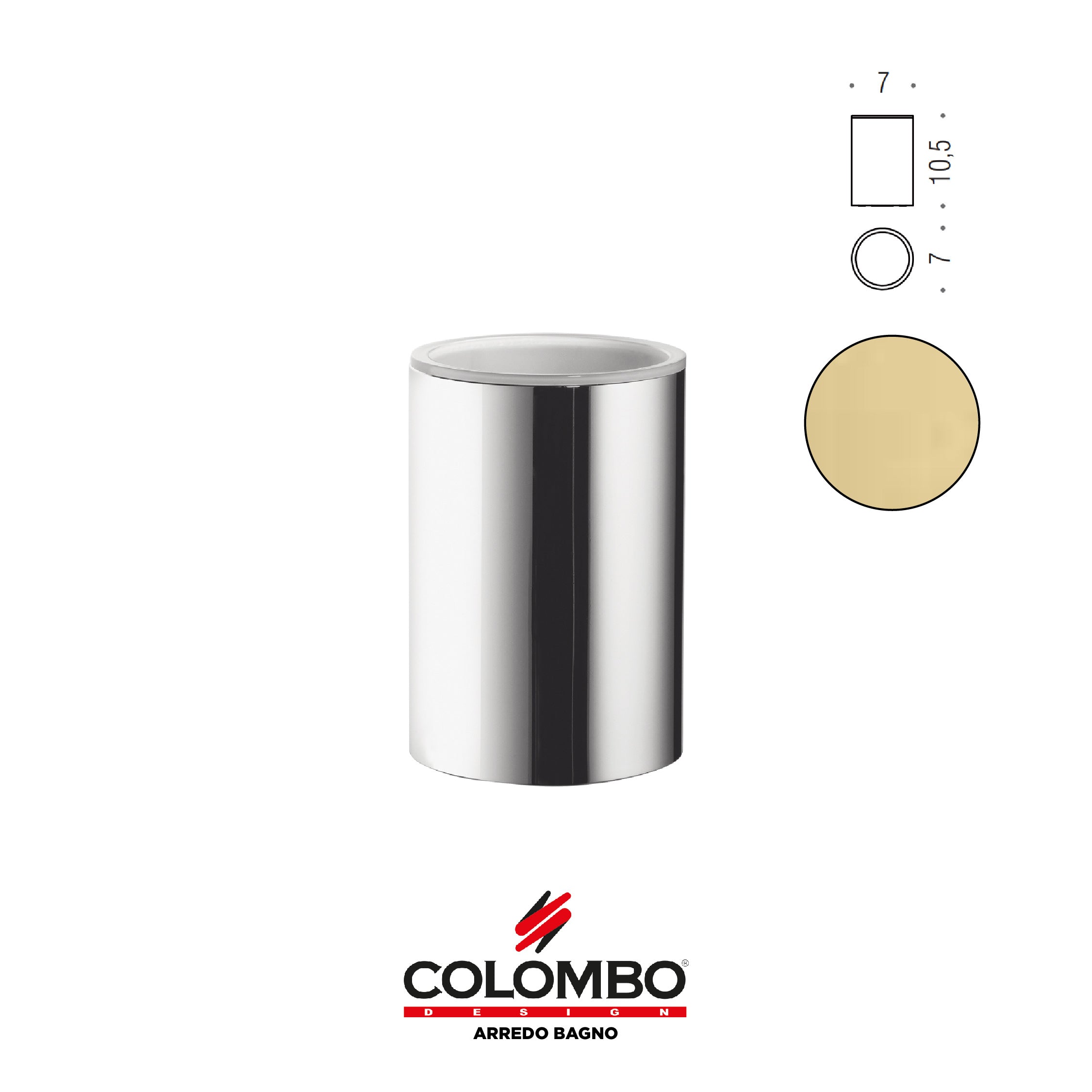 Mini Porta bicchiere d'appoggio - Colombo design arredo bagno - Imhoff Handles