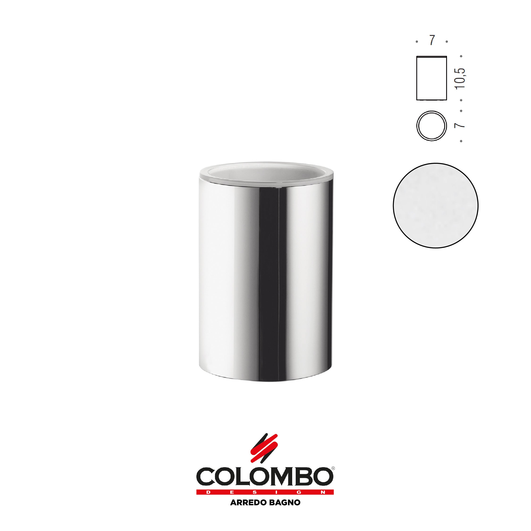 Mini Porta bicchiere d'appoggio - Colombo design arredo bagno - Imhoff Handles