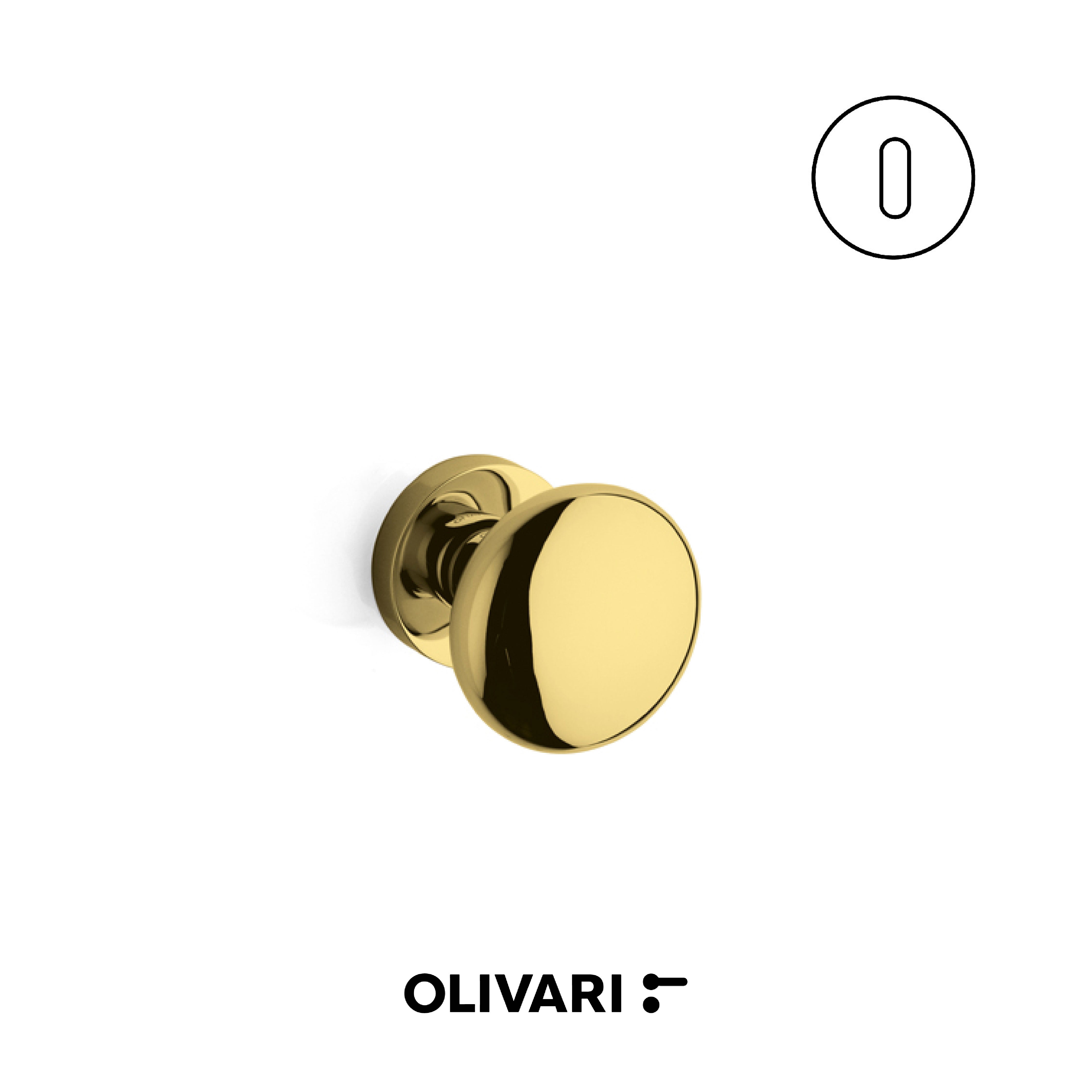 Olivari Edison Ø60 - Central Knobs for Doors