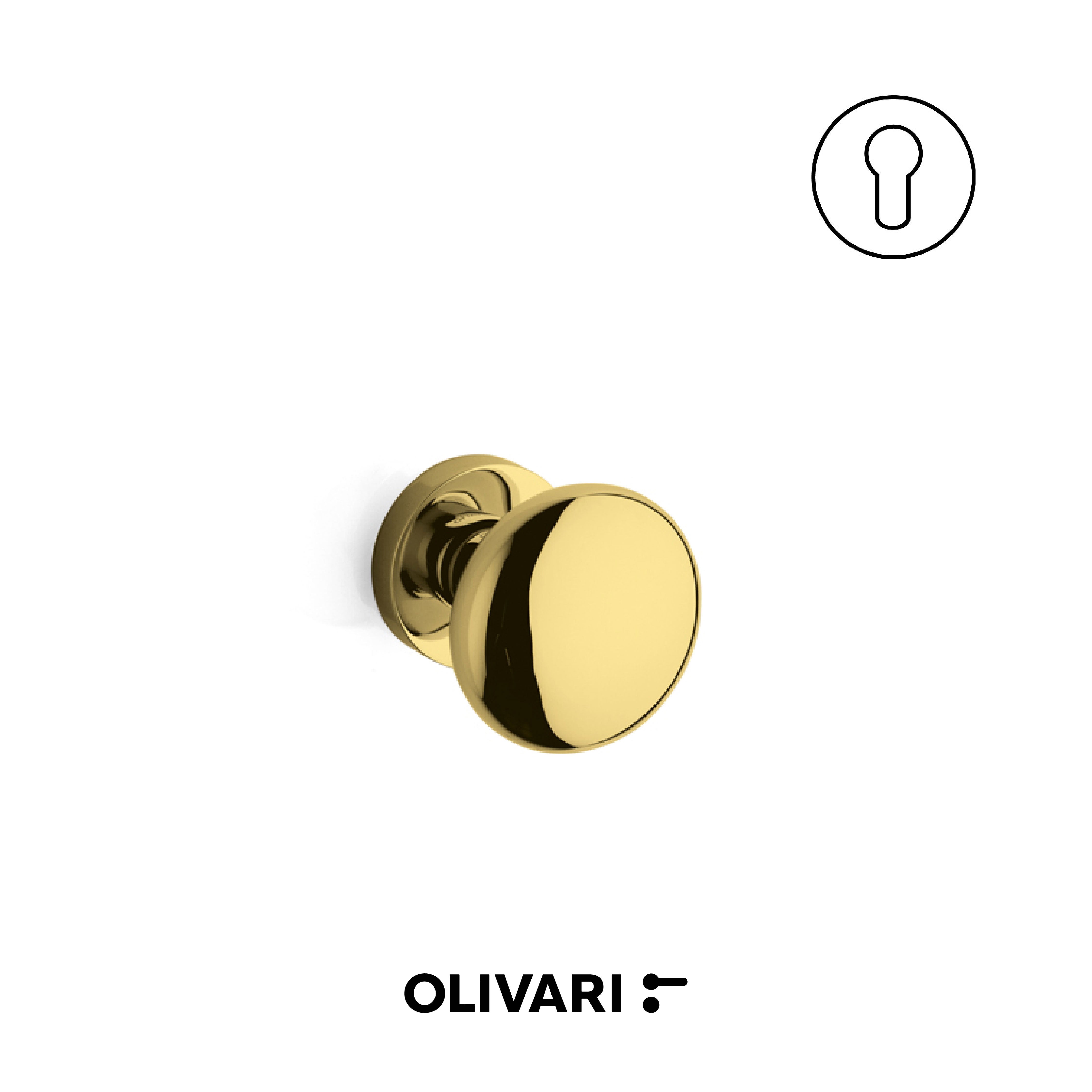 Olivari Edison Ø60 - Central Knobs for Doors