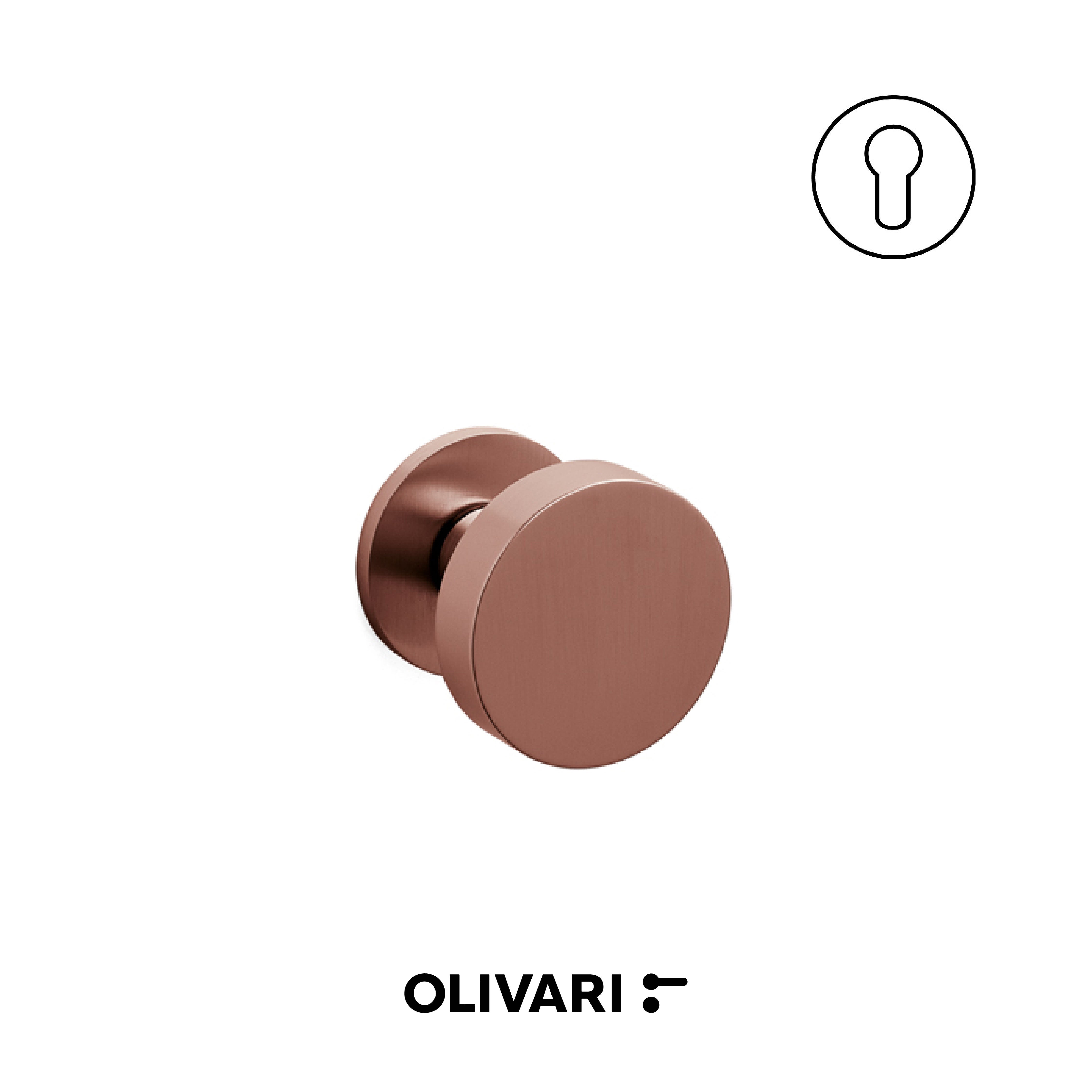 Olivari Link Bassa - Centre door knobs
